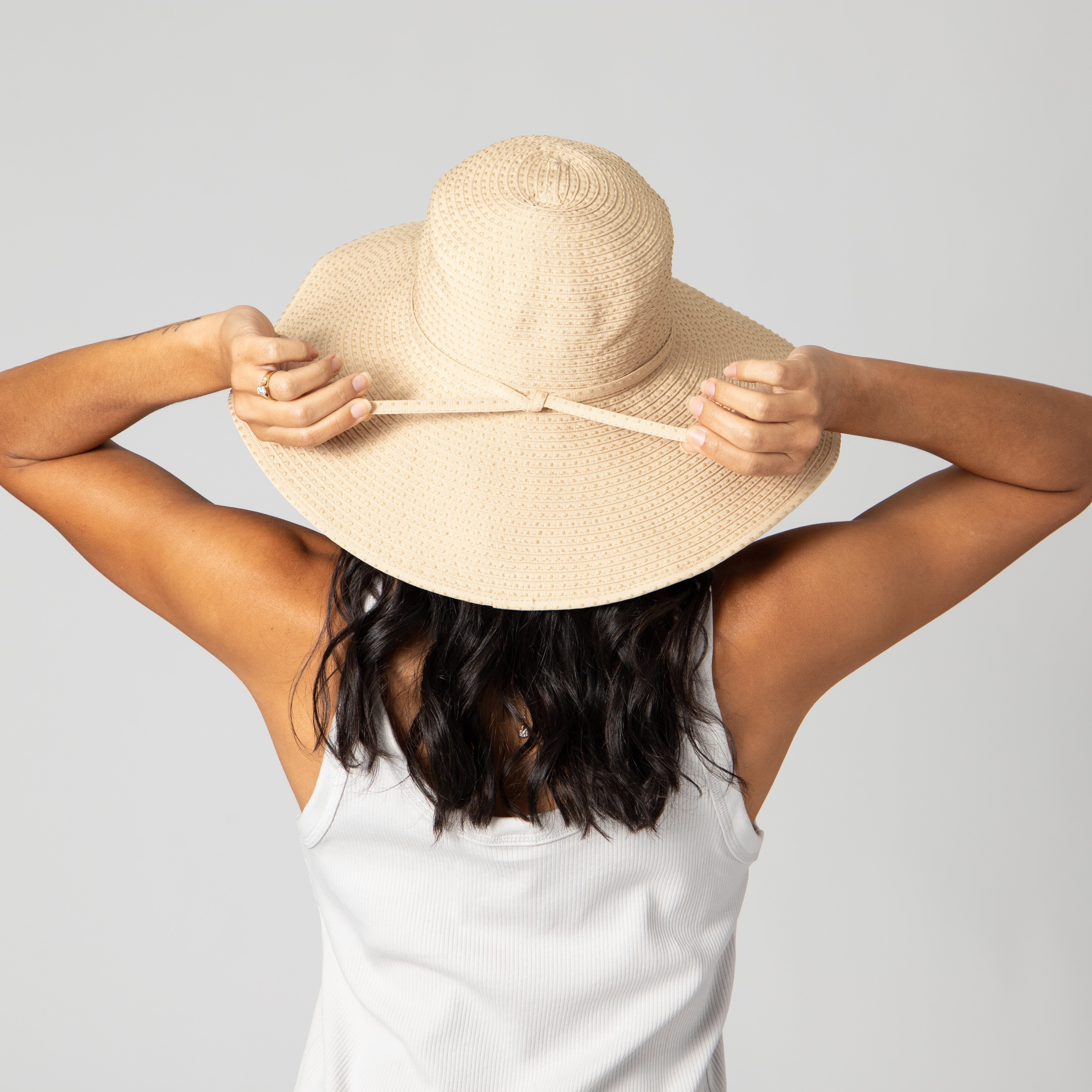 Stylish Women's Ribbon Braid Hat with Ticking - Perfect for Outdoor Activities, Beach Vacations & Fashion Accessories