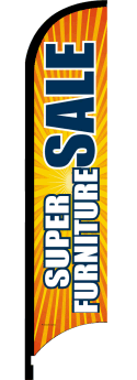Feather Flag Banner - Super Furniture Sale | High-Quality Custom Flags for Outdoor & Indoor Advertising | Perfect for Retail Stores, Car Dealerships & Events