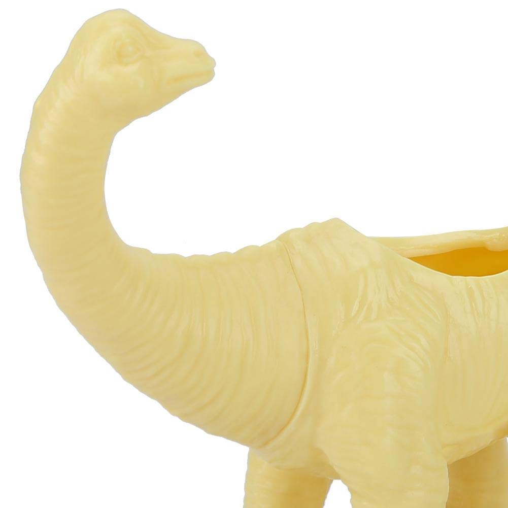 Dinosaur Succulent Planter Pot - Cute Animal Flower Pot for Cactus & Succulents, Yellow Home & Garden Decor for Indoor Plants, Windowsill, Office Desk Decor