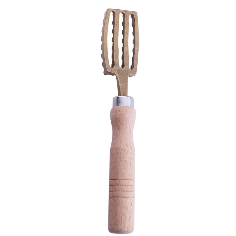 Stainless Steel Fish Scale Scraper with Wooden Handle - Angoily Fish Descaler Tool for Kitchen, Seafood Cleaning & Cooking | Perfect for Home Chefs, Fishing Enthusiasts & Outdoor BBQ Prep