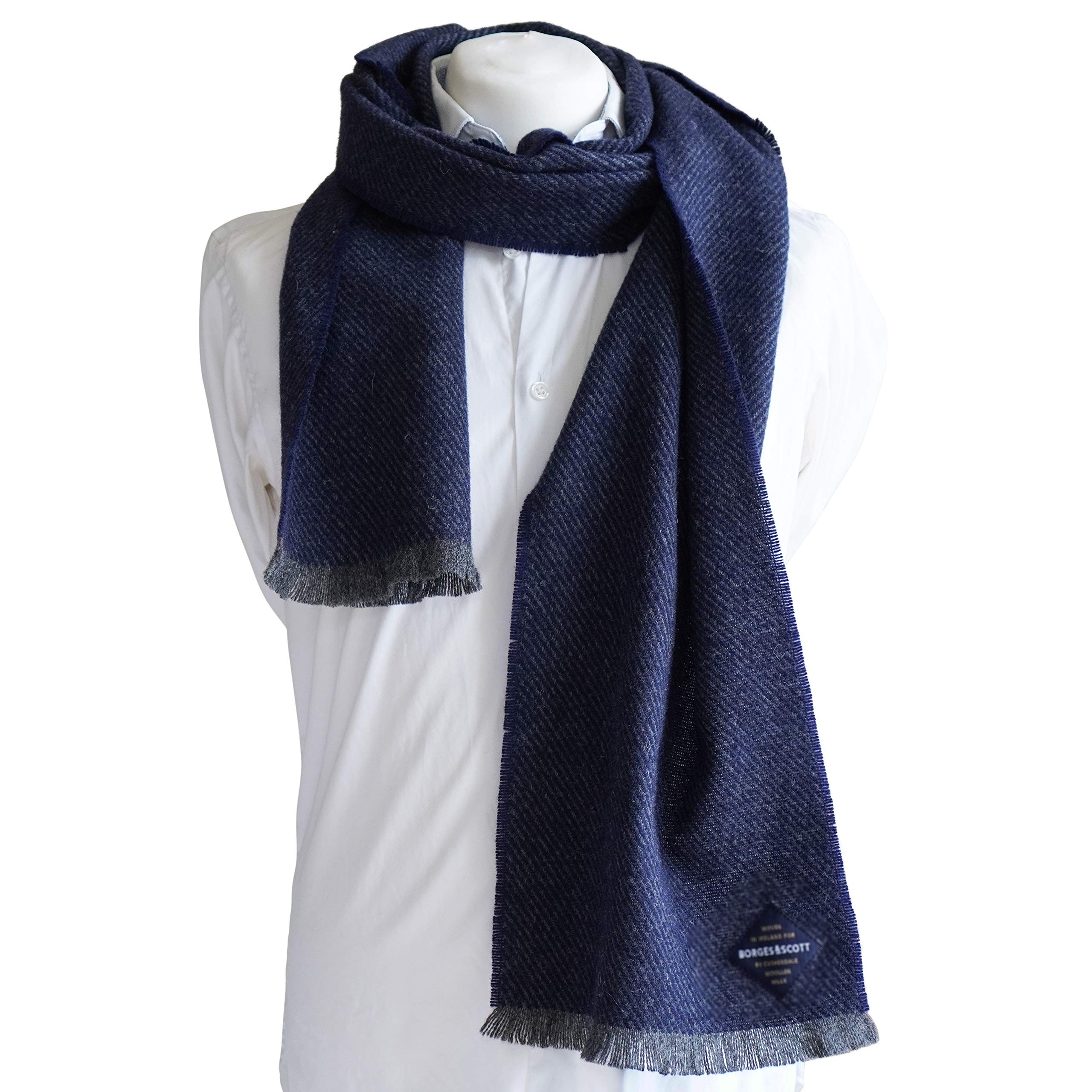 Authentic Irish Lambswool Scarf - 100% Pure Irish Wool - Handmade in Ireland - Warm Winter Accessory for Men & Women - Perfect for Cold Weather & Outdoor Activities