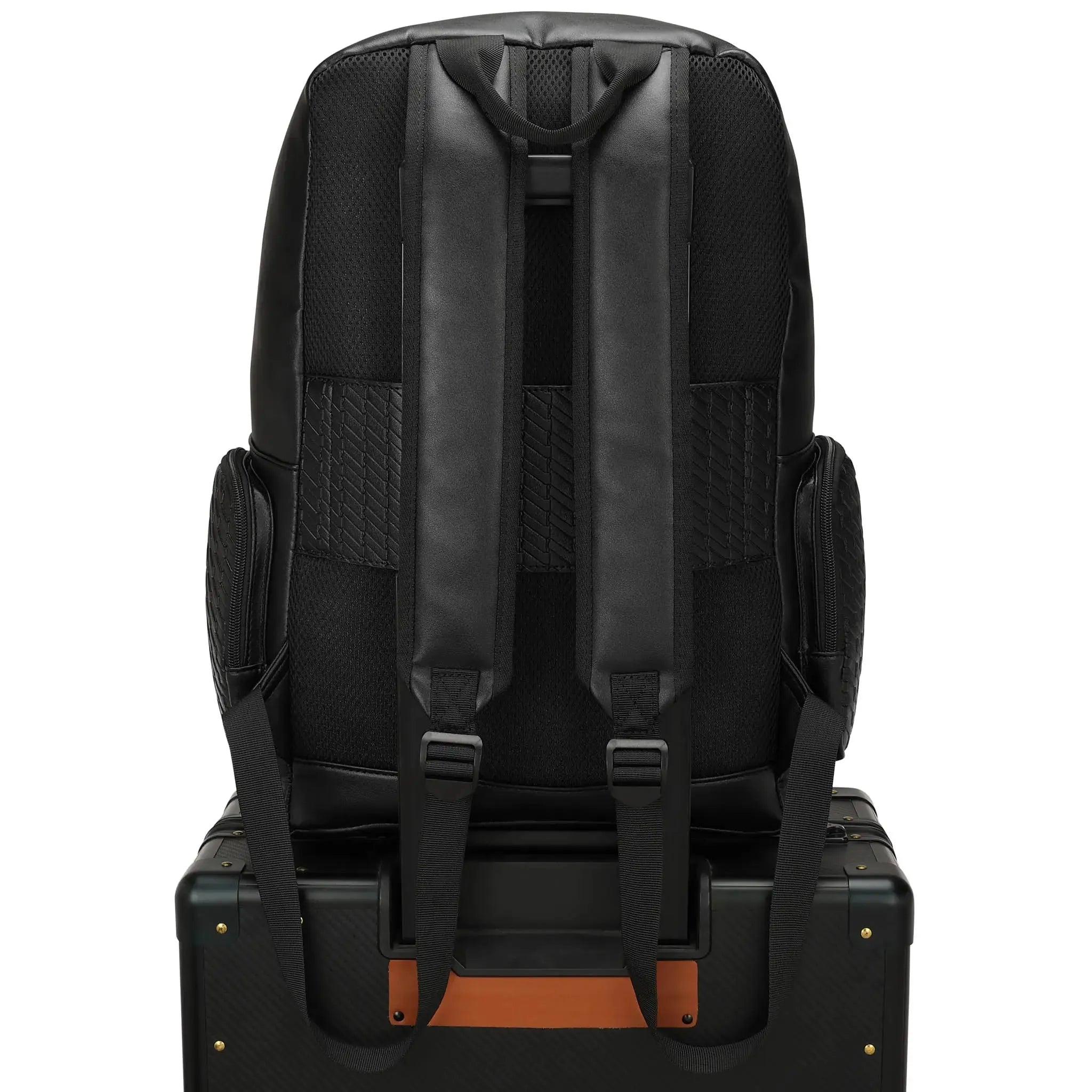 Leisure Luxe 27L Vegan Leather Backpack - Stylish & Eco-Friendly Laptop Bag for Work, Travel & College - Water-Resistant & Spacious