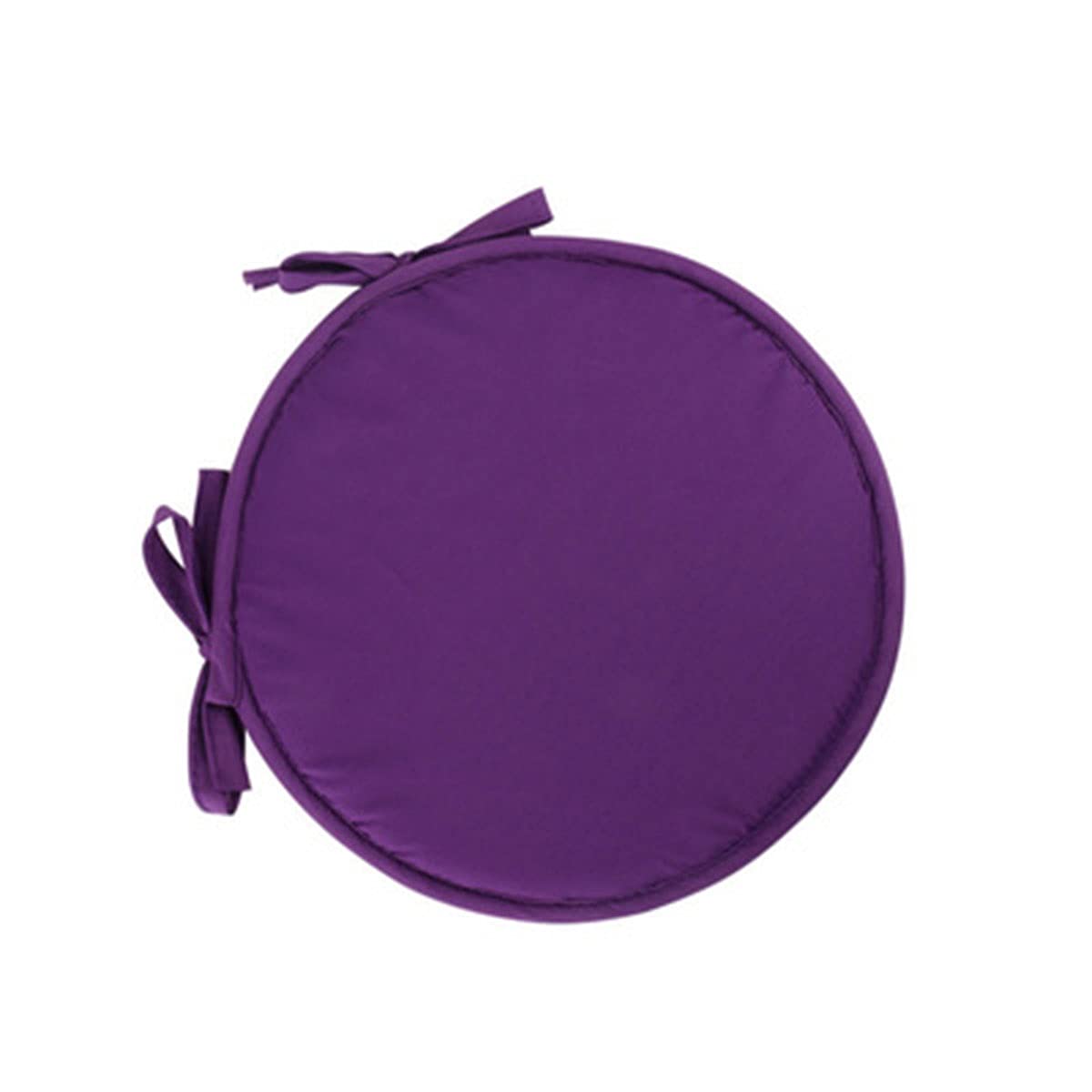 HUKSXZ Round Seat Cushion Set of 2 - Washable Removable Chair Pads with Ties, 30cm Indoor Outdoor Dining Chair Covers for Garden, Patio, Home - Purple | Perfect for Dining Rooms, Outdoor Furniture, and Office Chairs