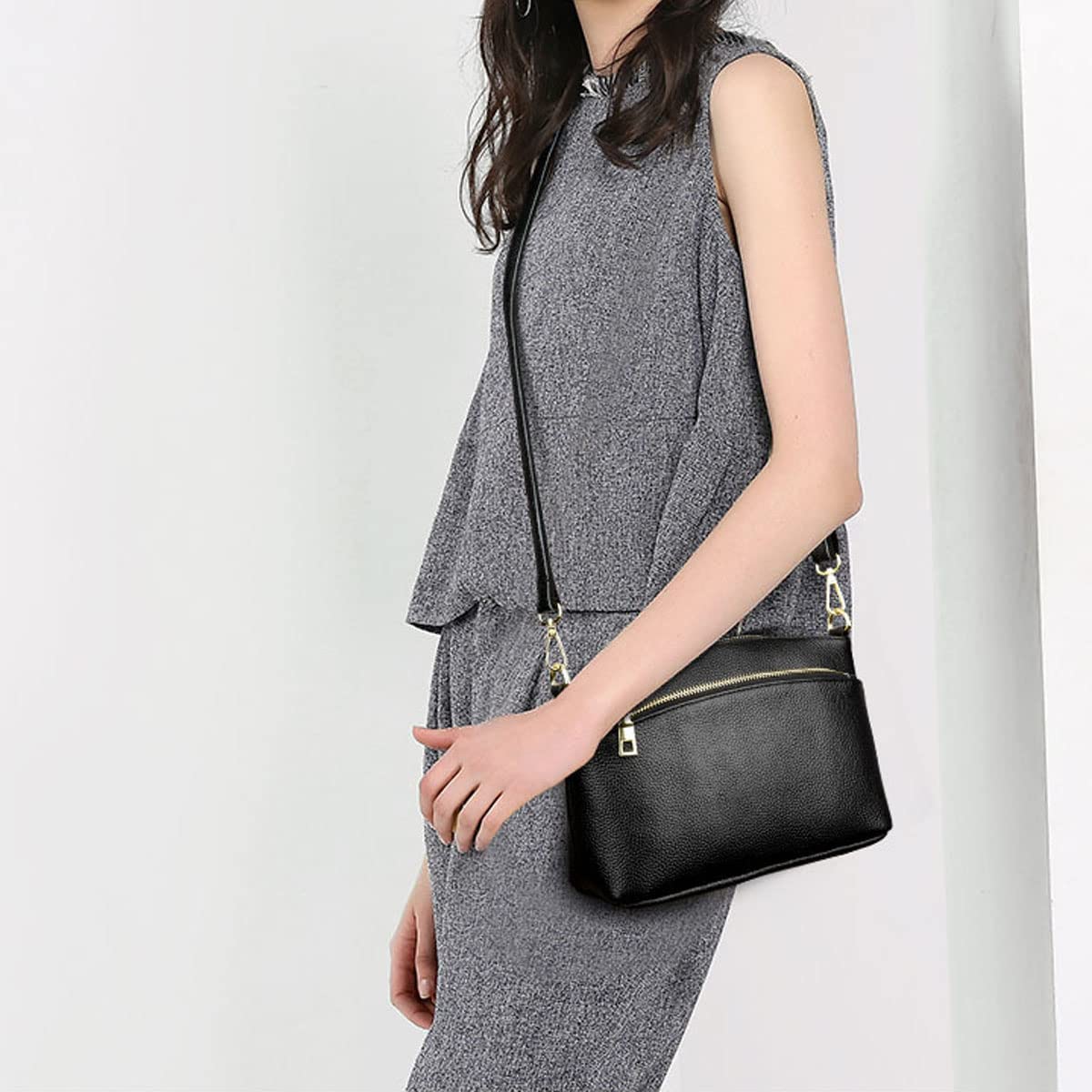 Genuine Leather Shoulder Bag for Women - Stylish Crossbody & Tote for Work & Travel