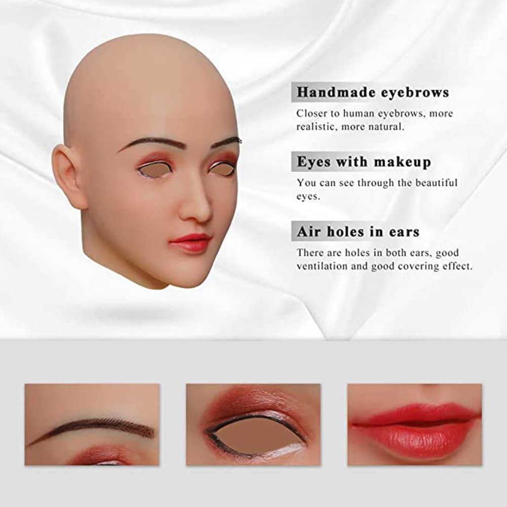 SUAISKR Shy Girl Clare Style Silicone Female Mask - Realistic Crossdresser MTF Transformation for Cosplay & Transgender Costumes - Perfect for Halloween, Parties, and Gender Expression Events