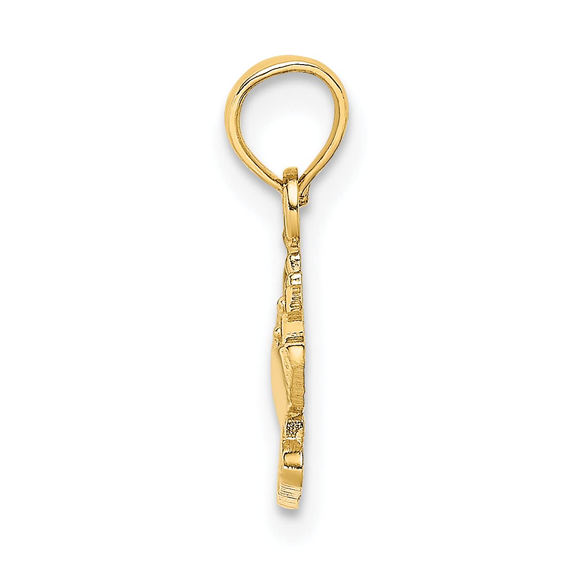 Lex & Lu 14K Yellow Gold Bahamas Cruise Ship Charm Pendant - Perfect for Cruise Vacation Jewelry, Travel Souvenirs & Gift Giving
