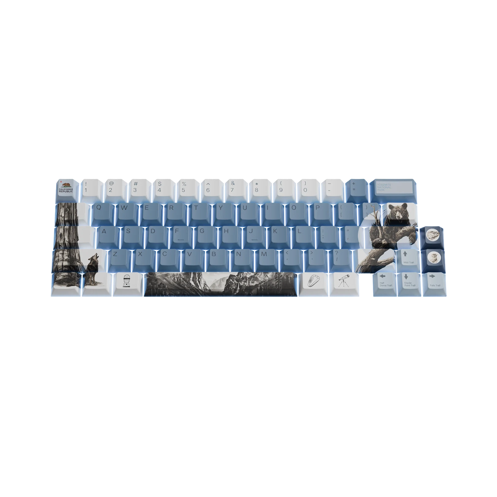 Limited Edition Yosemite Keycaps - Custom Mechanical Keyboard Keycaps for Gaming & Typing - Perfect for PC, Mac, and Office Use