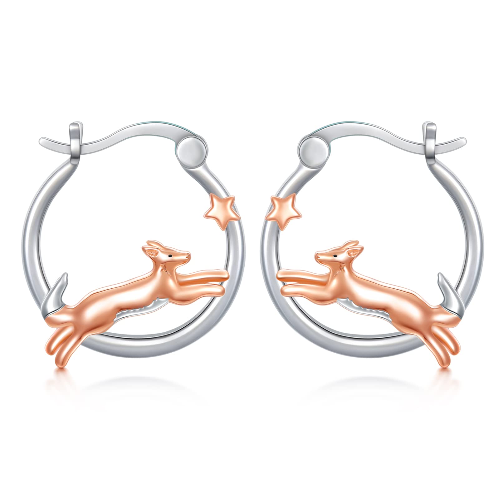 925 Sterling Silver Hypoallergenic Animal Hoop Earrings - Cow, Cat, Fox, Pig, Axolotl, Elephant & Scorpion Designs | Perfect Gift for Women & Girls | Great for Parties, Date Nights & Everyday Wear