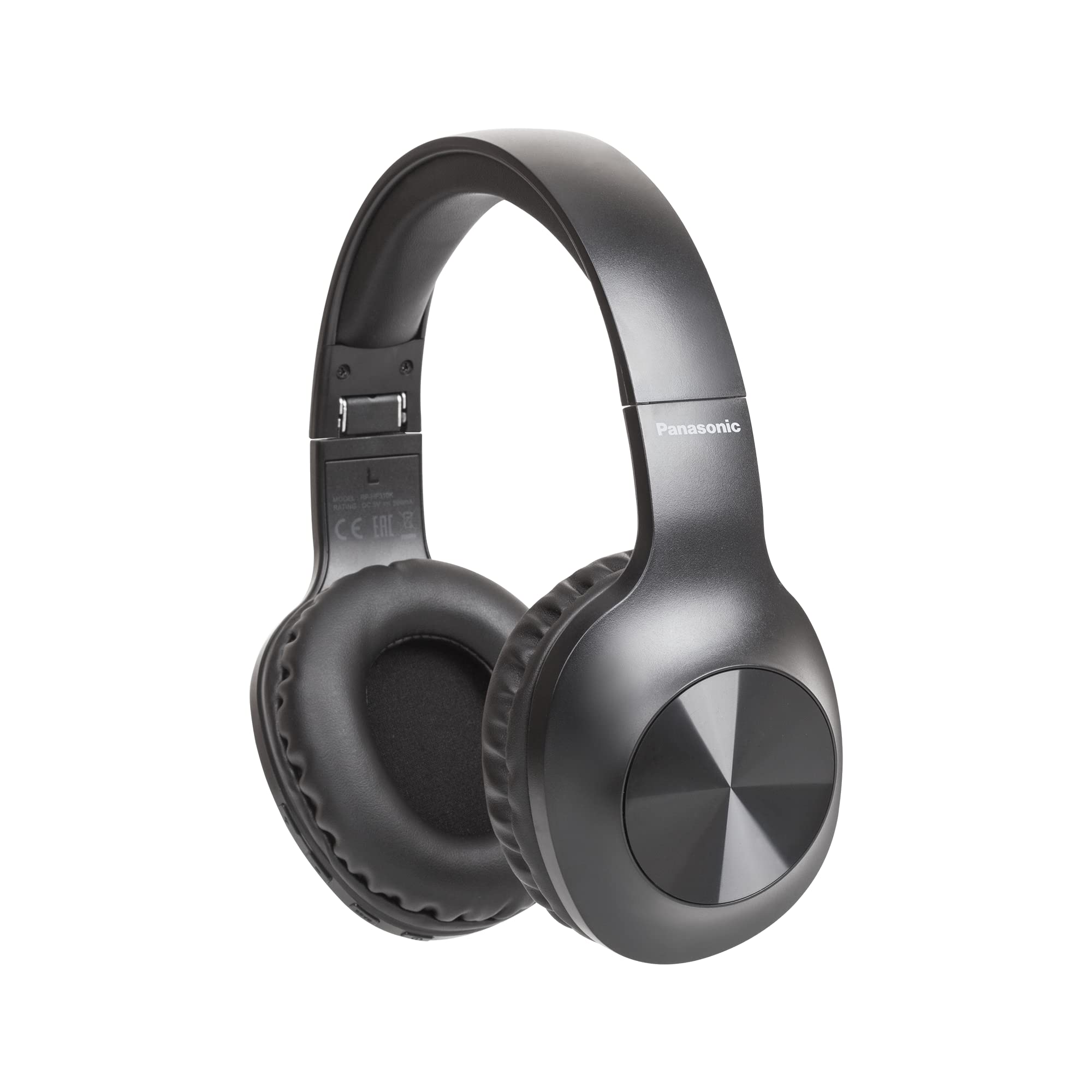 Panasonic RB-HX220BDEK Wireless Over-Ear Headphones with Ergonomic Fit - Extra Bass, 23H Playtime, Fast Bluetooth Connection, Foldable Design (Black) - Perfect for Travel, Workouts & Home Entertainment