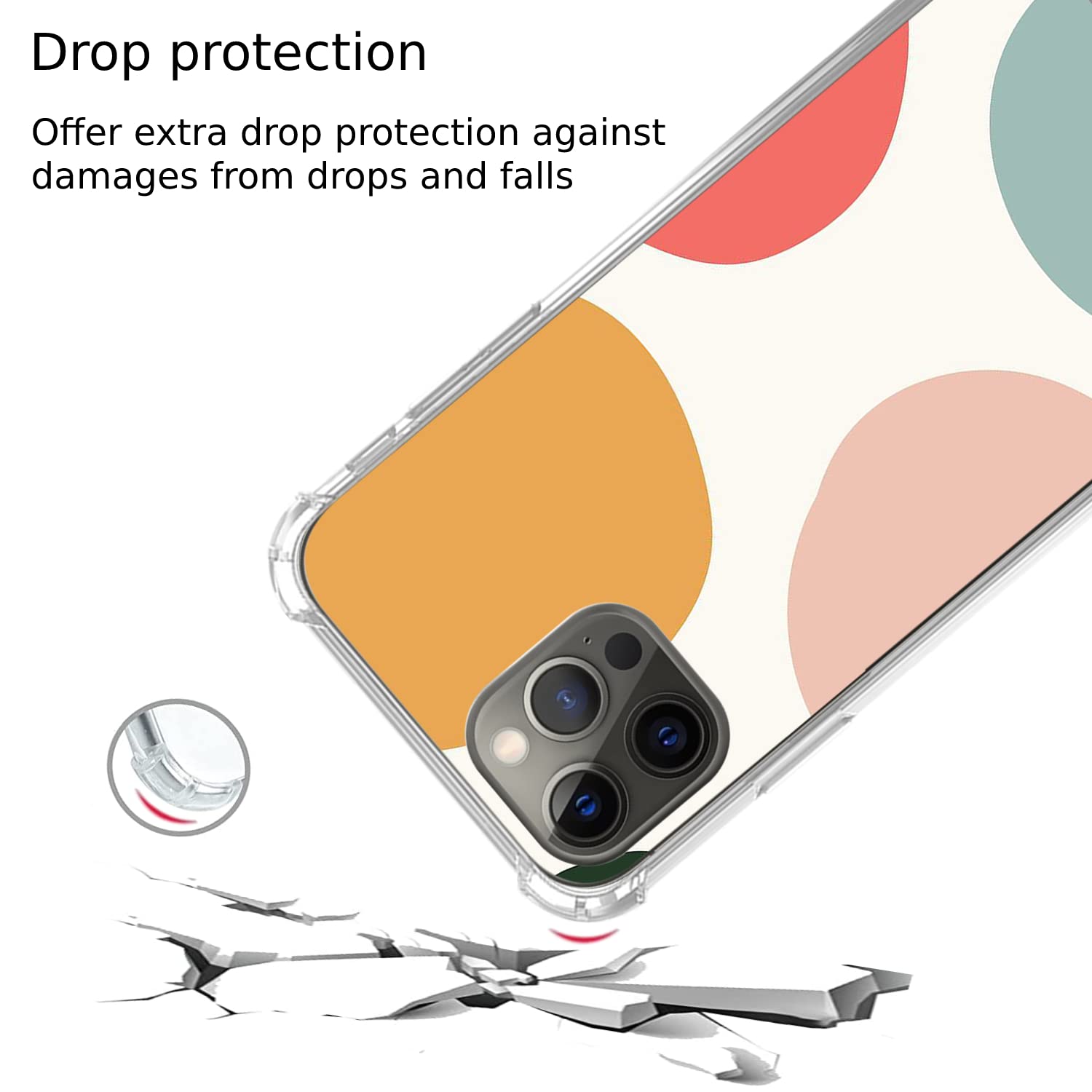 Abstract Colorful Boho Phone Case for iPhone 12/12 Pro - Trendy TPU Bumper Cover with Unique Design | Perfect for Everyday Protection & Style Enhancement