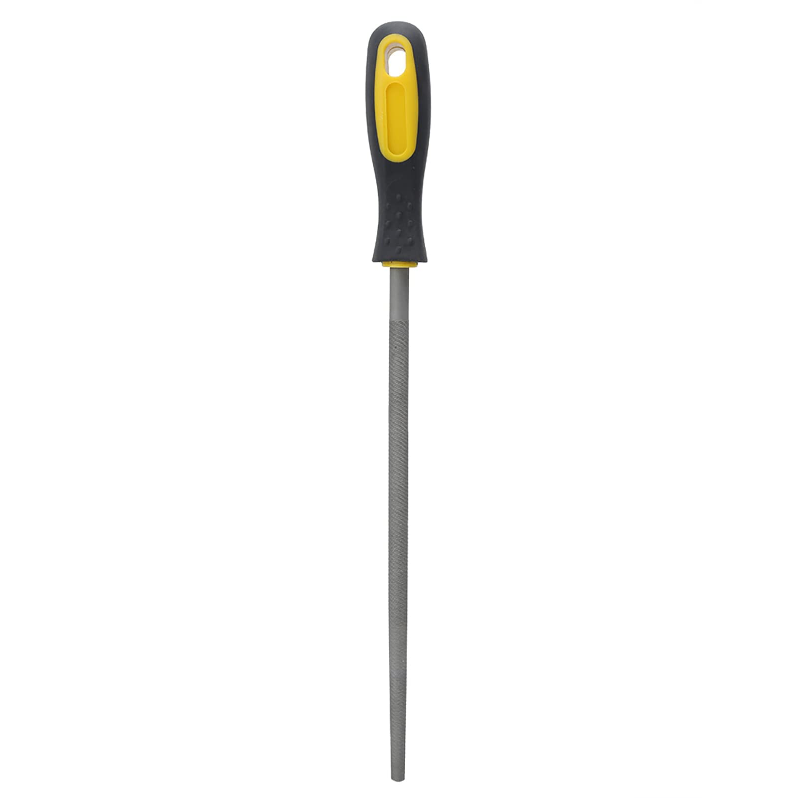 10 Inch Fine Tooth Round Mill File with Handle - Special Tooth Shape for Effective Gardening & Woodworking - Perfect for Sharpening Tools, Pruning Shears, and DIY Projects