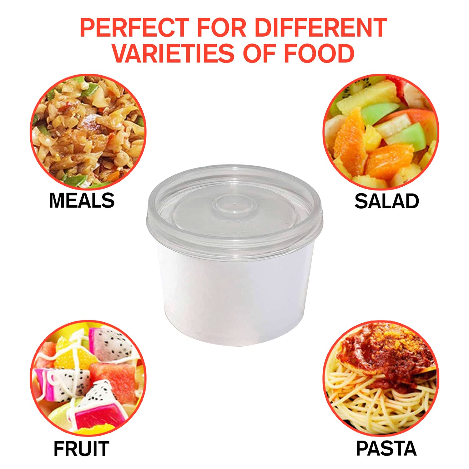 Smygoods 16oz Disposable Paper Soup Containers with Lids - 50 Pack, Eco-Friendly Takeout Bowls for Restaurant, Catering & Home Use - Perfect for Soup, Noodles, Salad & Meal Prep