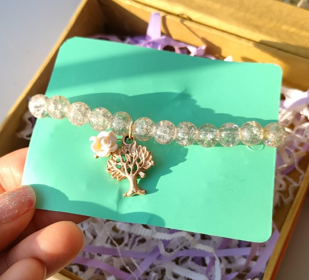 Elegant Aspire T White Gift Set for Women & Girls - Hair Scrunchies, Bracelet, Butterfly Necklace & Nail Polish in Gift Box | Birthday, Anniversary, Valentine's Day Present