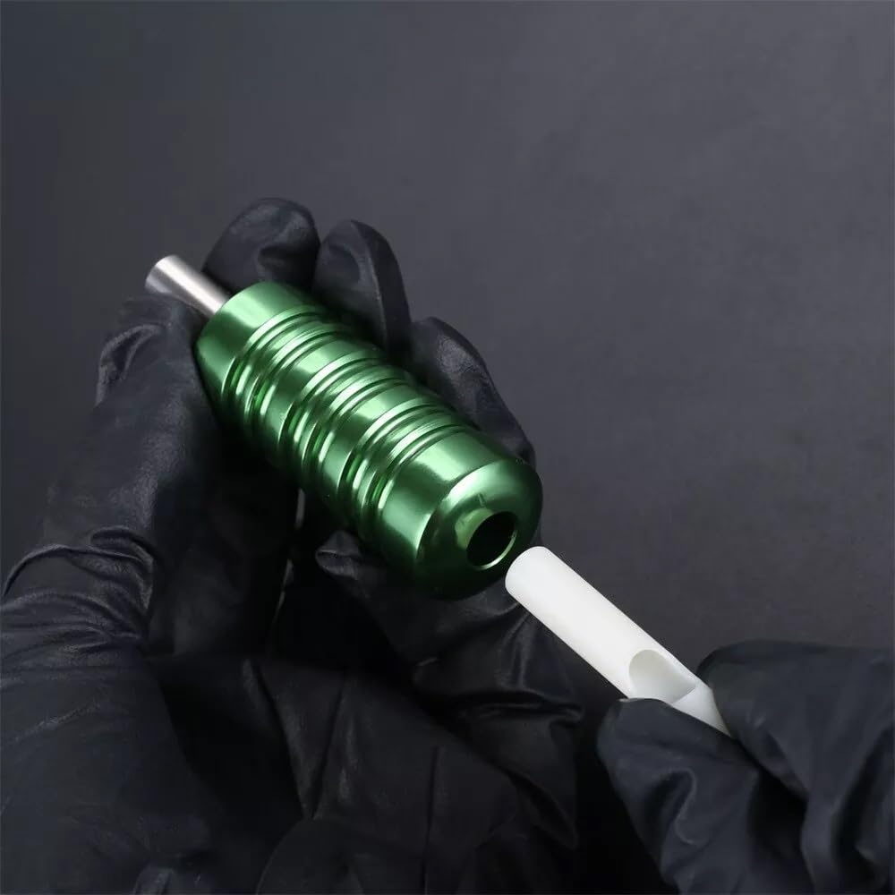 5RT Disposable Carbon Tattoo Needle Tips - Sterilized Round Nozzles for 5RL/5RS Tattoo Needles - Perfect for Tattoo Machine Guns & Professional Tattoo Artists - Ideal for Line Work, Shading, and Detailed Tattoo Designs