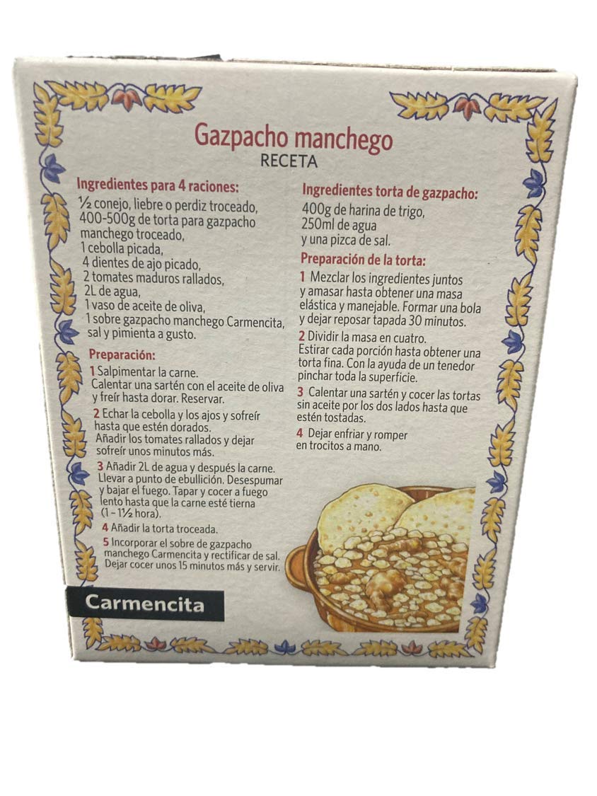 Carmencita Gazpacho Manchego Seasoning 10g - Pack of 3 | Authentic Spanish Soup Spice Blend for Gazpacho, Salads & Tapas