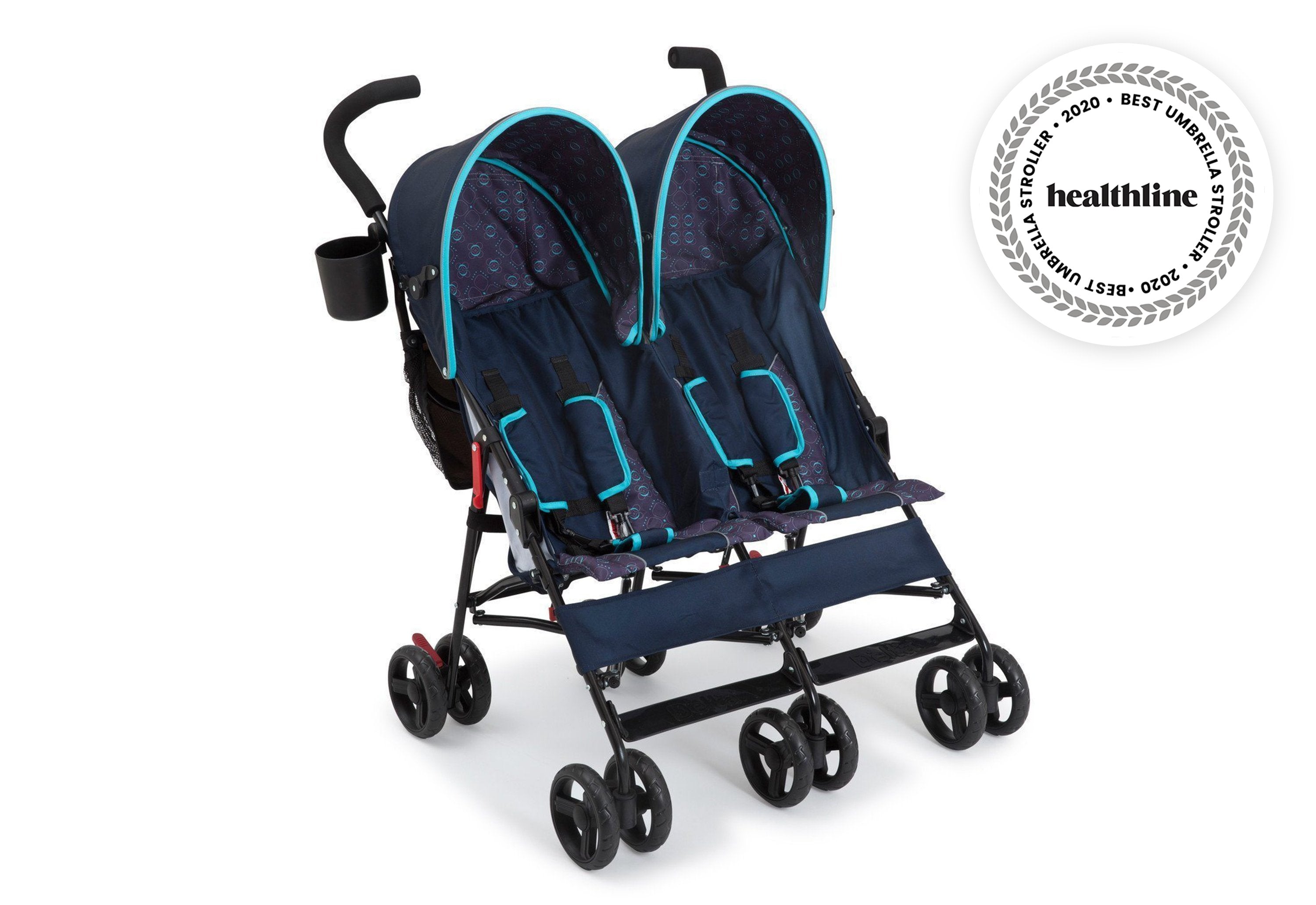 LX Side by Side Double Stroller for Twins - Lightweight & Compact Design - Perfect for Shopping, Travel, and Outdoor Adventures with Two Kids
