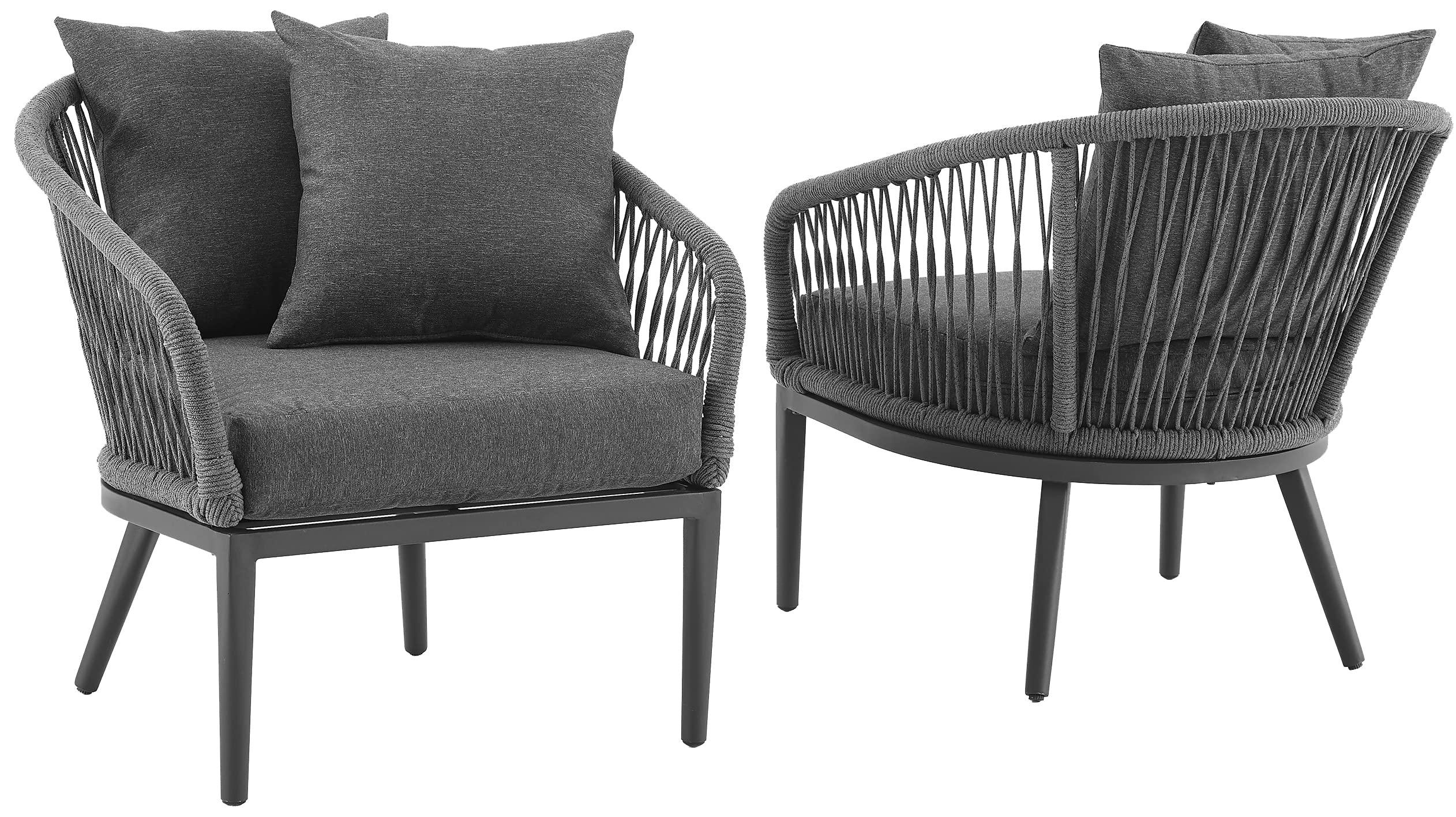 **Crosley Dover 2-Piece Indoor Outdoor Chair Set - Matte Black with Charcoal Cushions - Patio, Porch, Deck & Garden Furniture for Relaxing & Conversation**    (优化点：   1. 品牌+核心产品名前置   2. 颜色和材质信息保留   3. 使用场景扩展至