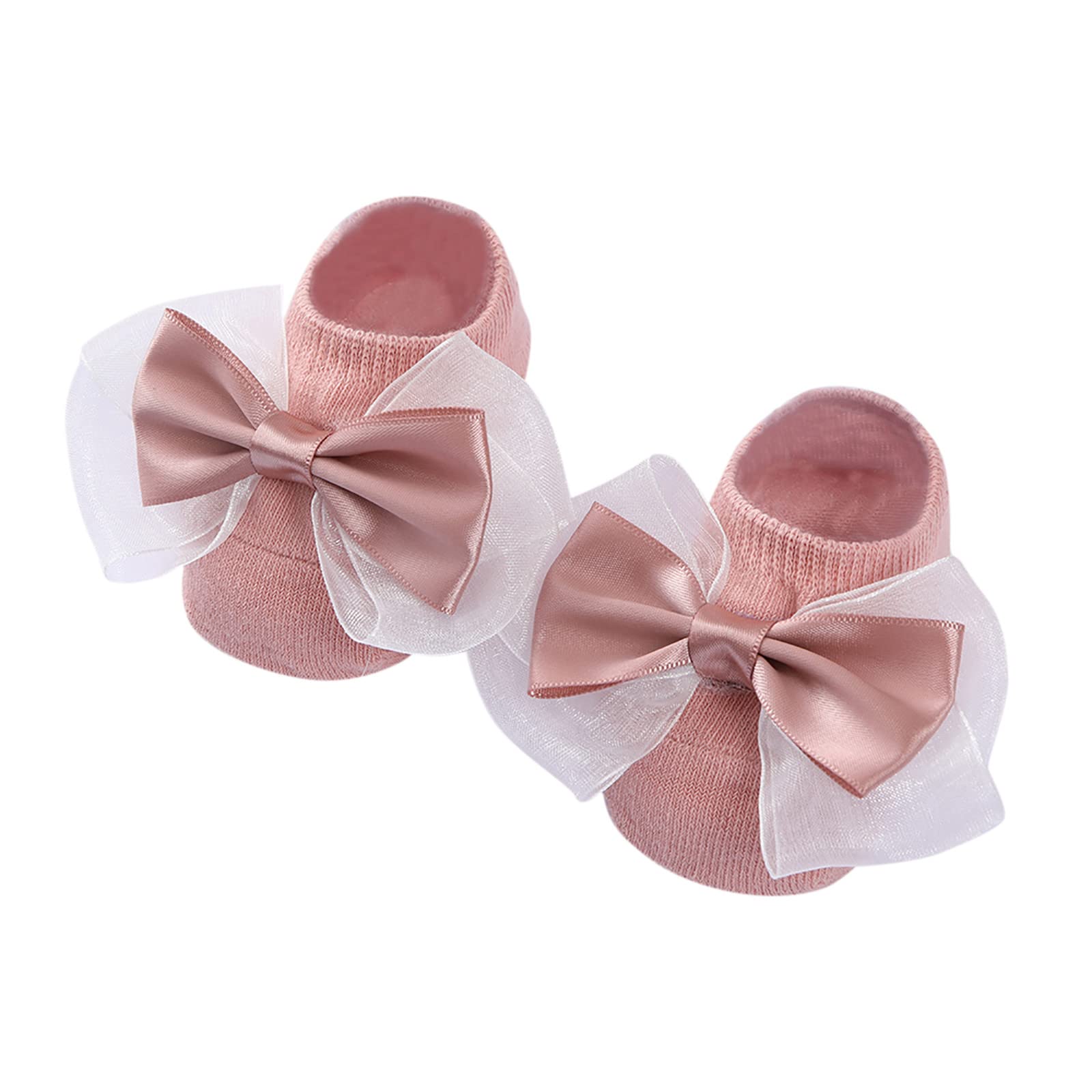 **Soft Non-Slip Baby Socks with Bow Design - Cute Toddler Princess Socks for Girls & Boys - Perfect for Indoor Play, Crawling & First Steps**