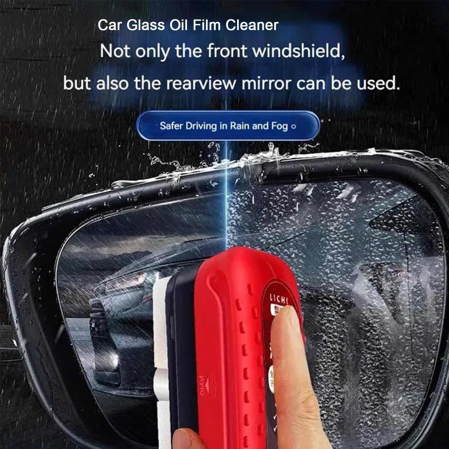 Premium Automotive Oil Film Cleaning Brush Set - Upgraded Glass Oil Film Remover Tool for Car Windshield, Mirrors & Windows (1PC) - Perfect for Car Detailing & Glass Maintenance