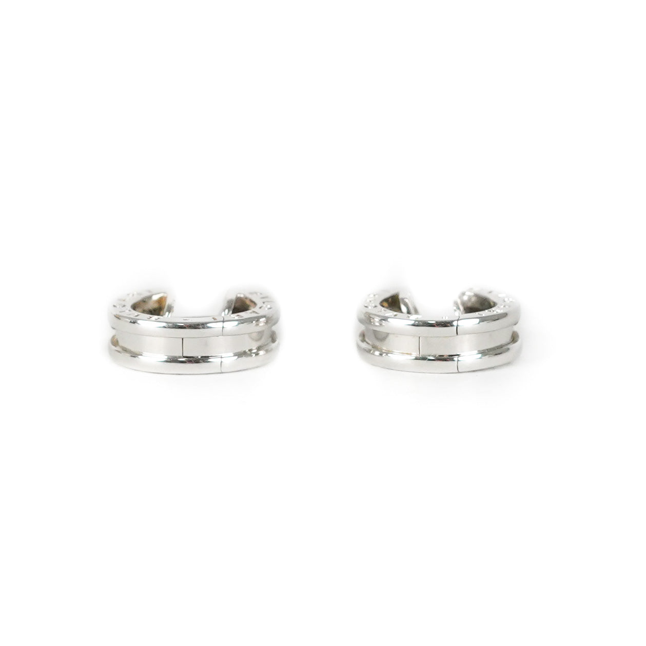 Bvlgari B.Zero1 18K White Gold Earrings for Women - Luxury Diamond Stud Earrings for Parties, Weddings & Special Occasions