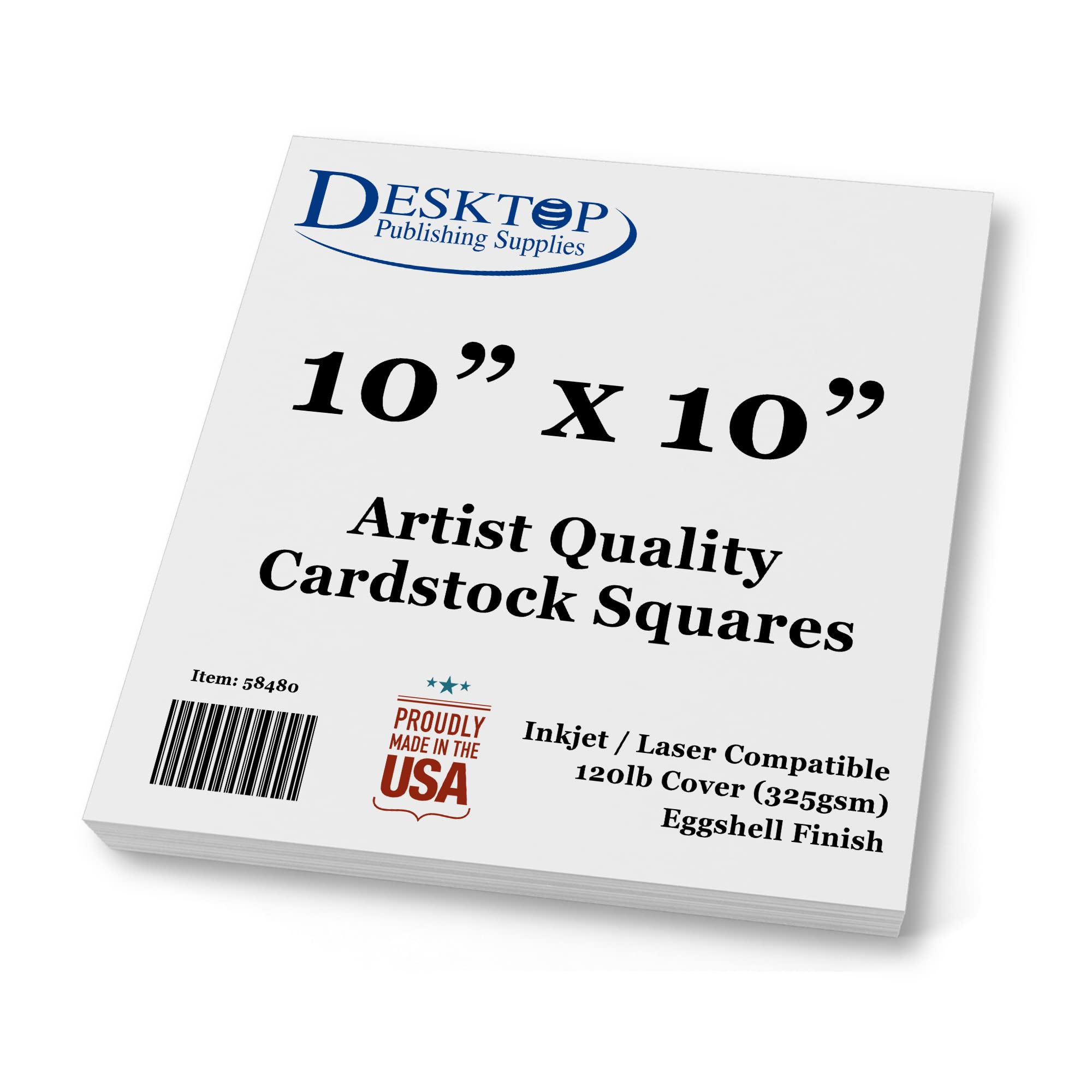 Premium White Cardstock Squares 10