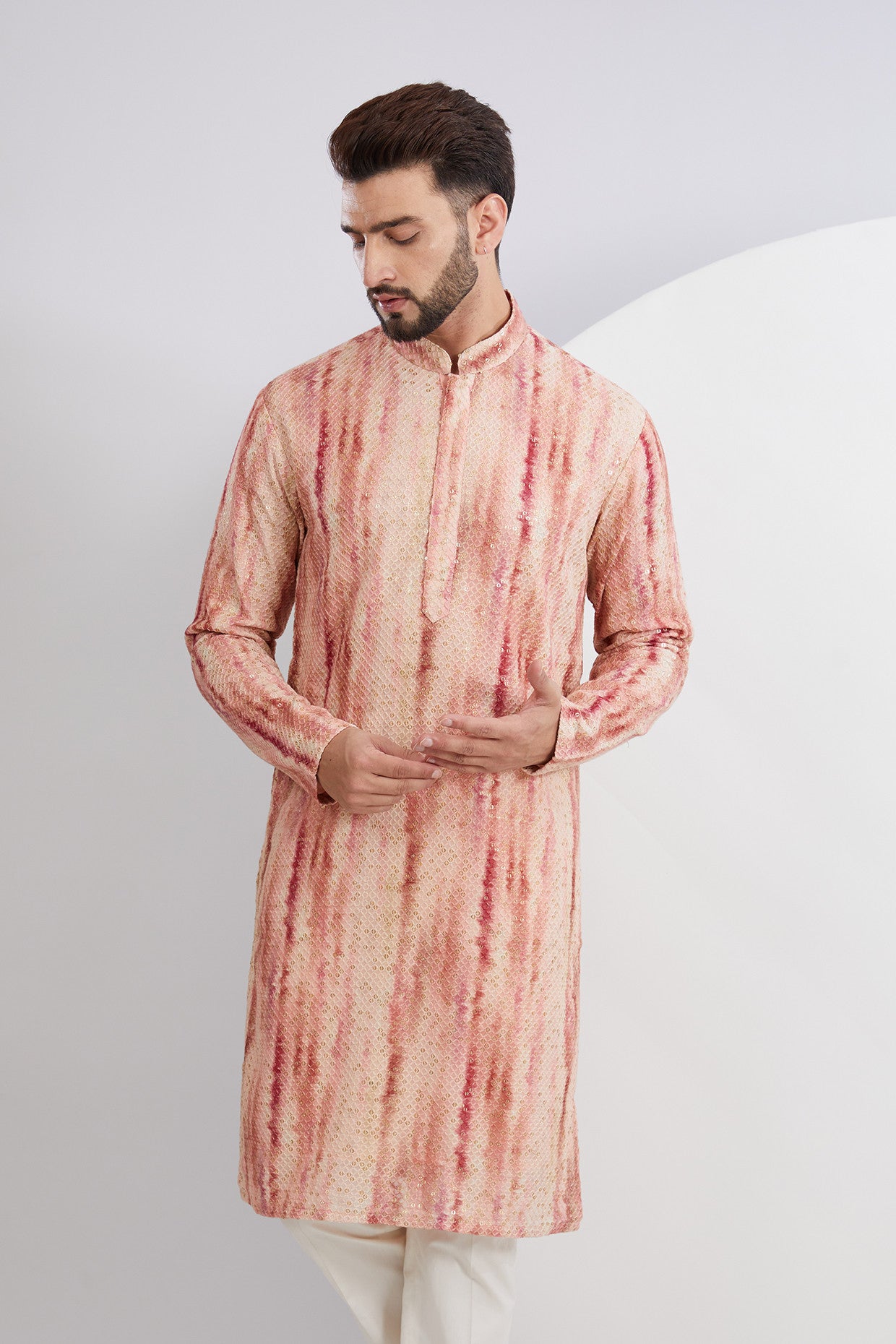 Stylish Pink and White Embroidered Kurta for Women | Traditional Indian Tunic Top | Perfect for Festivals, Weddings & Casual Wear
