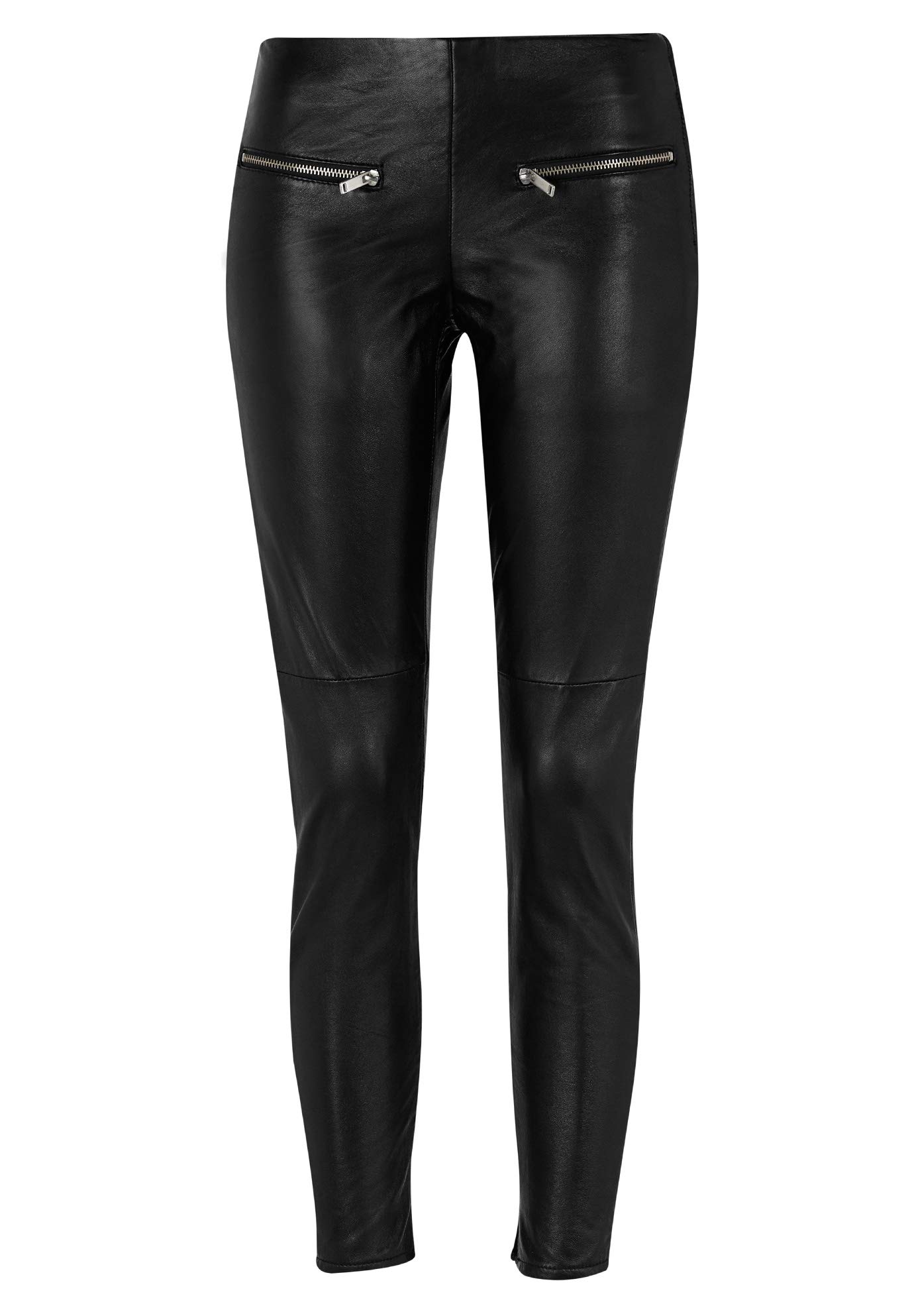 Ellos Women's Plus Size Skinny Leather Pants - Stretch Faux Leather Pants for Women, High Waist Slim Fit Trousers - Perfect for Office, Night Out & Casual Wear