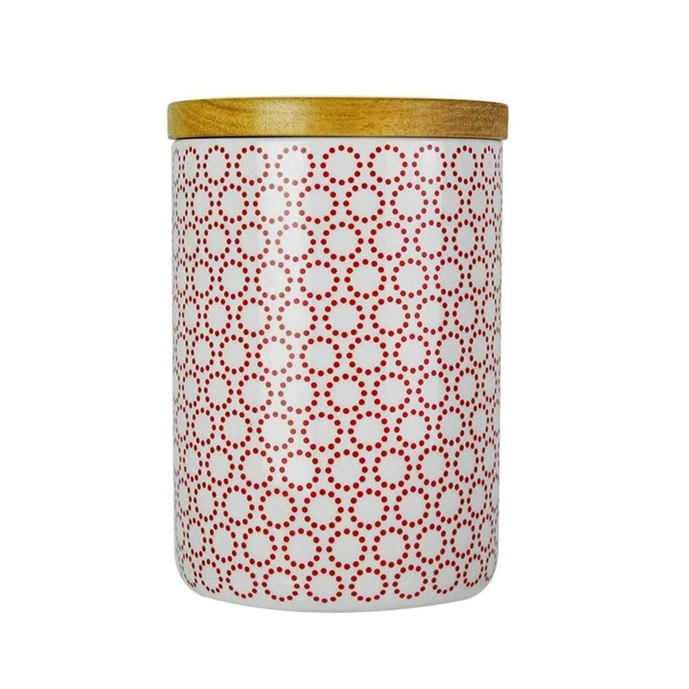 Airtight Ceramic Storage Jars with Bamboo Lids - 9-Piece Kitchen Canister Set for Coffee, Tea, Sugar, Spices & Snacks | Pantry Organization, Countertop Decor & Food Storage Solution