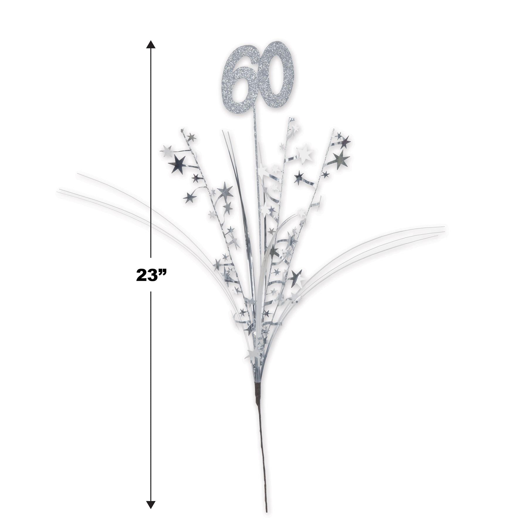 12 Pack Beistle Glittered 60th Birthday Party Decorations - Metallic Star Spray for Wall & Ceiling - Perfect for Anniversary Celebrations, Milestone Parties & Special Events