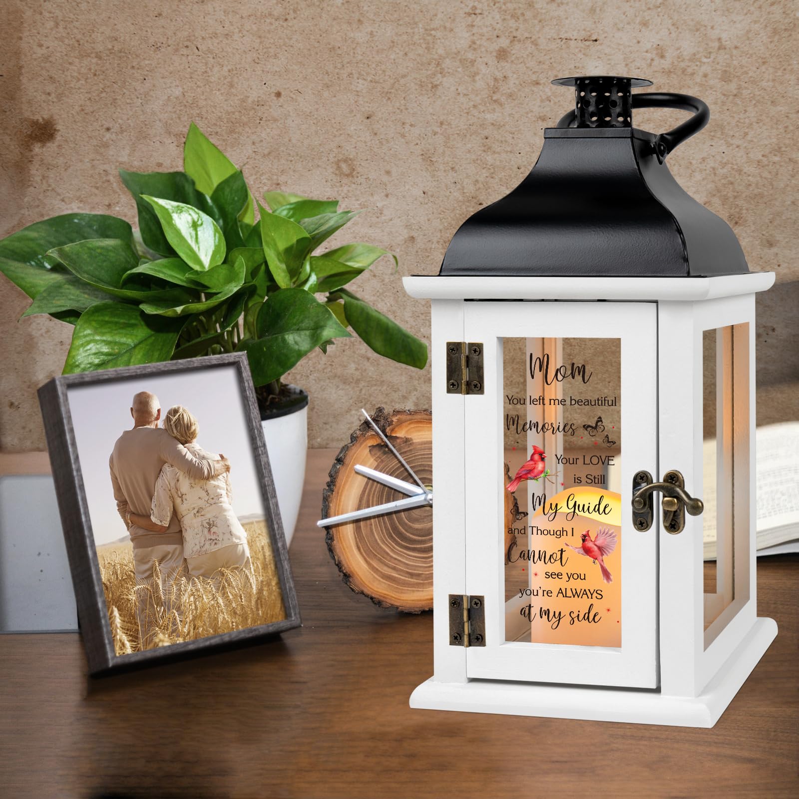Memorial Lantern - LED Candle Sympathy Gift for Loss of Loved One, Mother, or Family Member | Thoughtful Bereavement, Funeral & Remembrance Gift with Remote Control | Perfect for Memorial Services, Graveside Tributes & Home Memorials