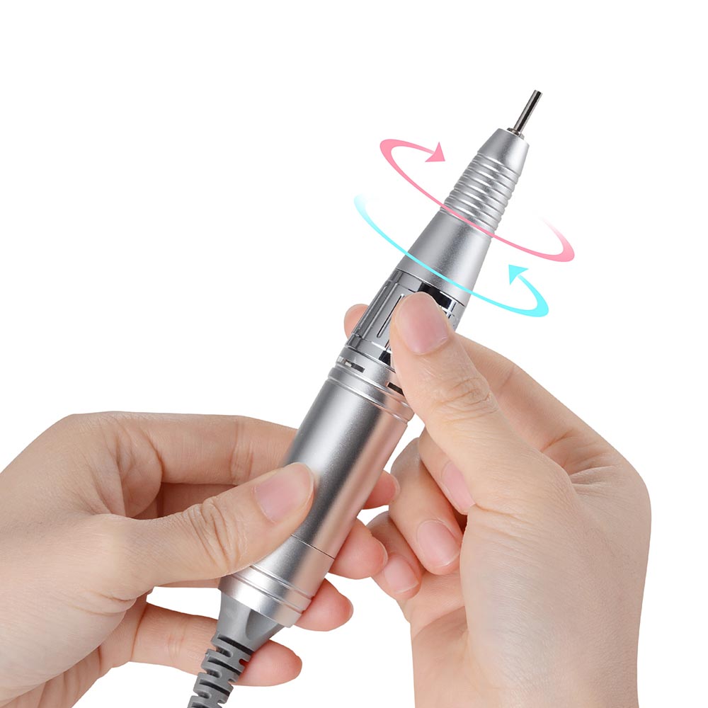 Rechargeable Nail Drill Machine for Acrylic Nails - Professional Manicure & Pedicure Kit with 6 Bits & LED Light | Perfect for Home Salon, Nail Art Design & DIY Nail Care