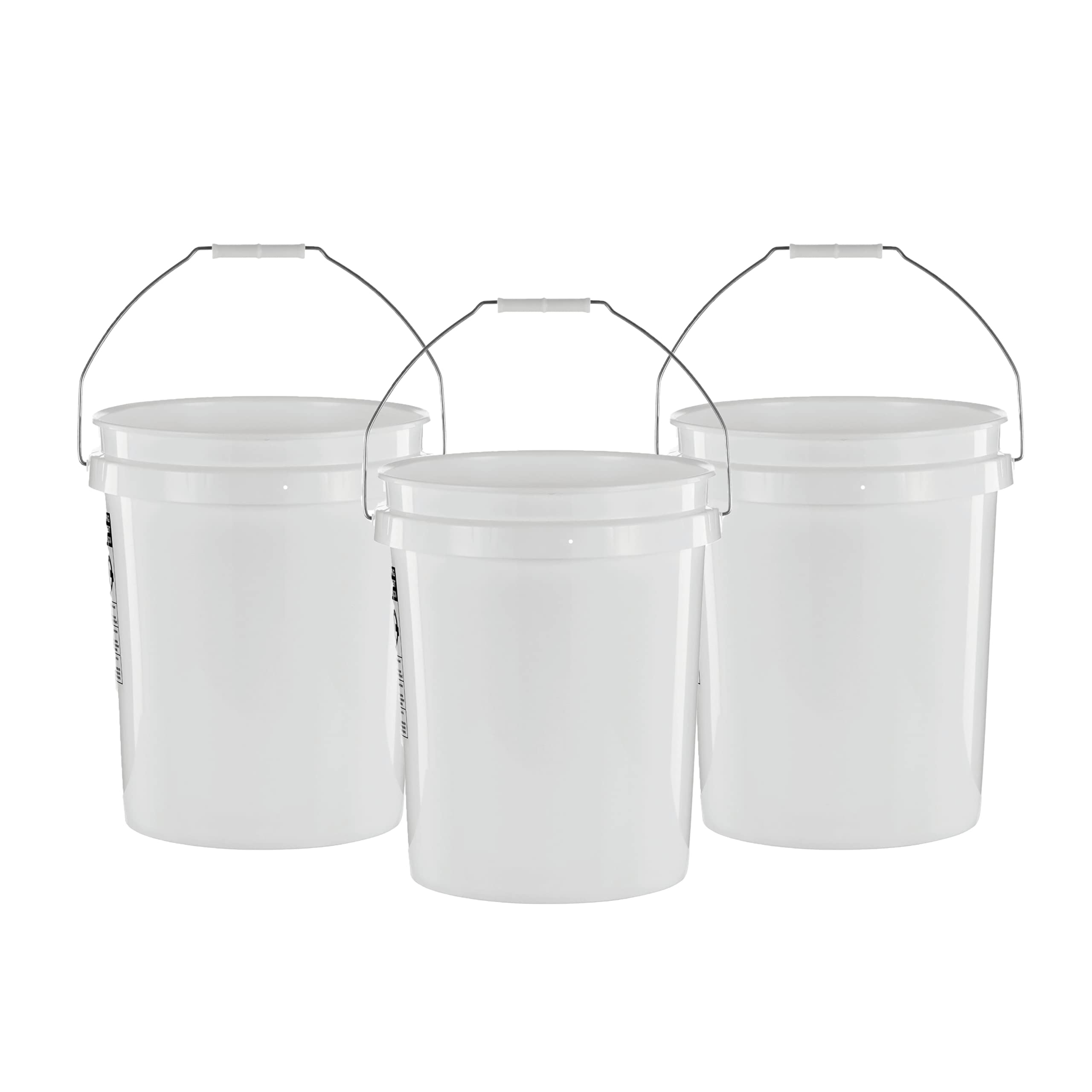 United Solutions 5 Gallon Buckets - 3 Pack, Heavy Duty BPA-Free for Home & Job Use