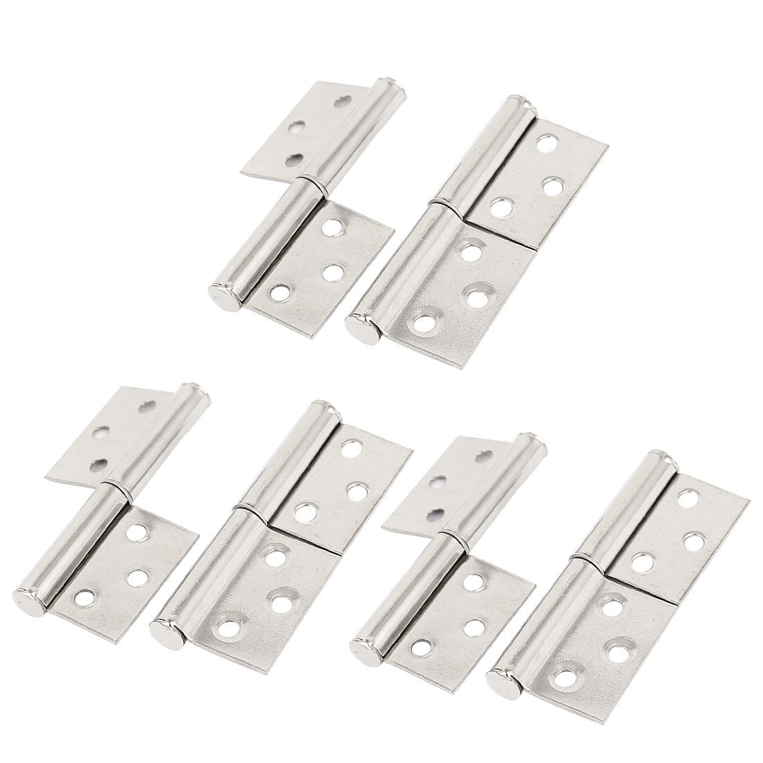 Stainless Steel Slip Joint Flag Hinges for Cabinet Doors - 2.4 Inch Lift Off Hinges (6 Pack) - Perfect for Kitchen Cabinets, Furniture, and DIY Home Improvement Projects