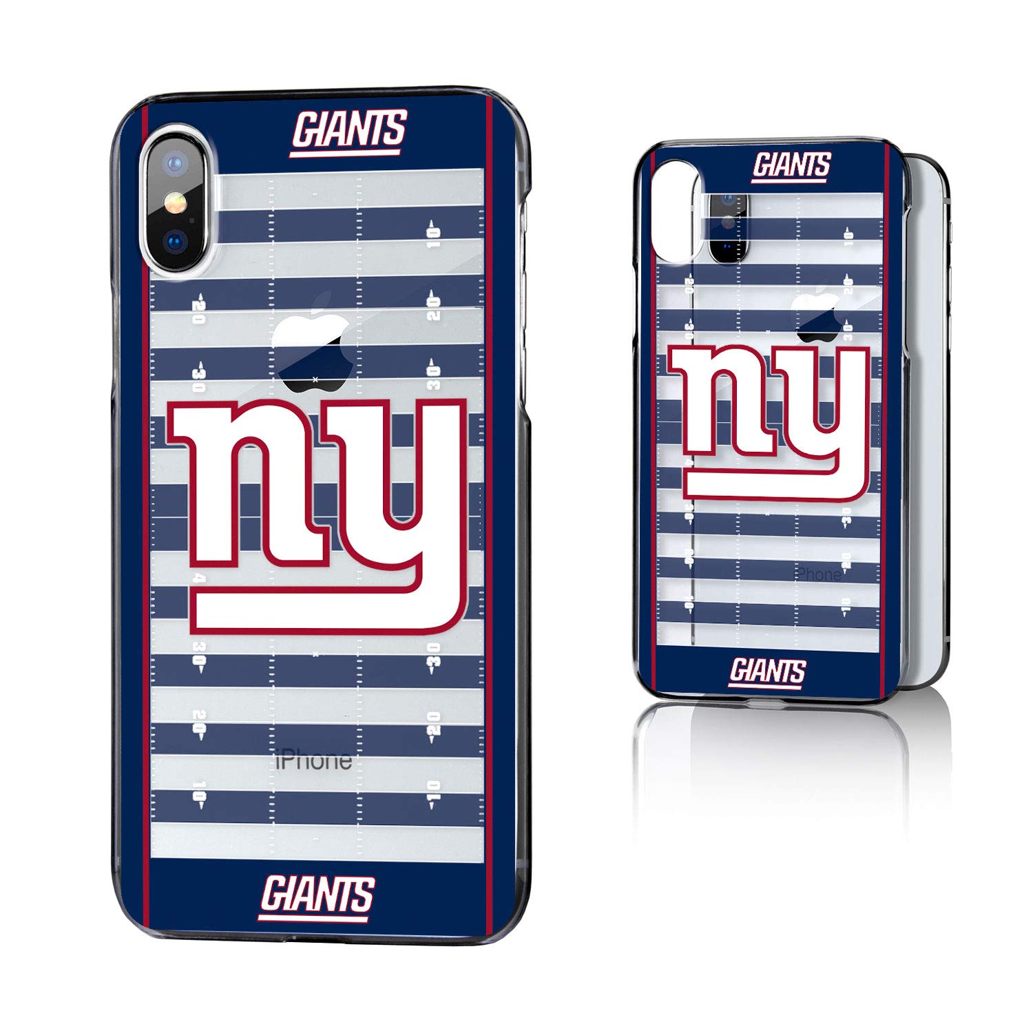 New York Giants iPhone Clear Case with Field Design - Slim Protective Cover for iPhone 13/14/15 Pro Max - Perfect for Football Fans & Game Day Support