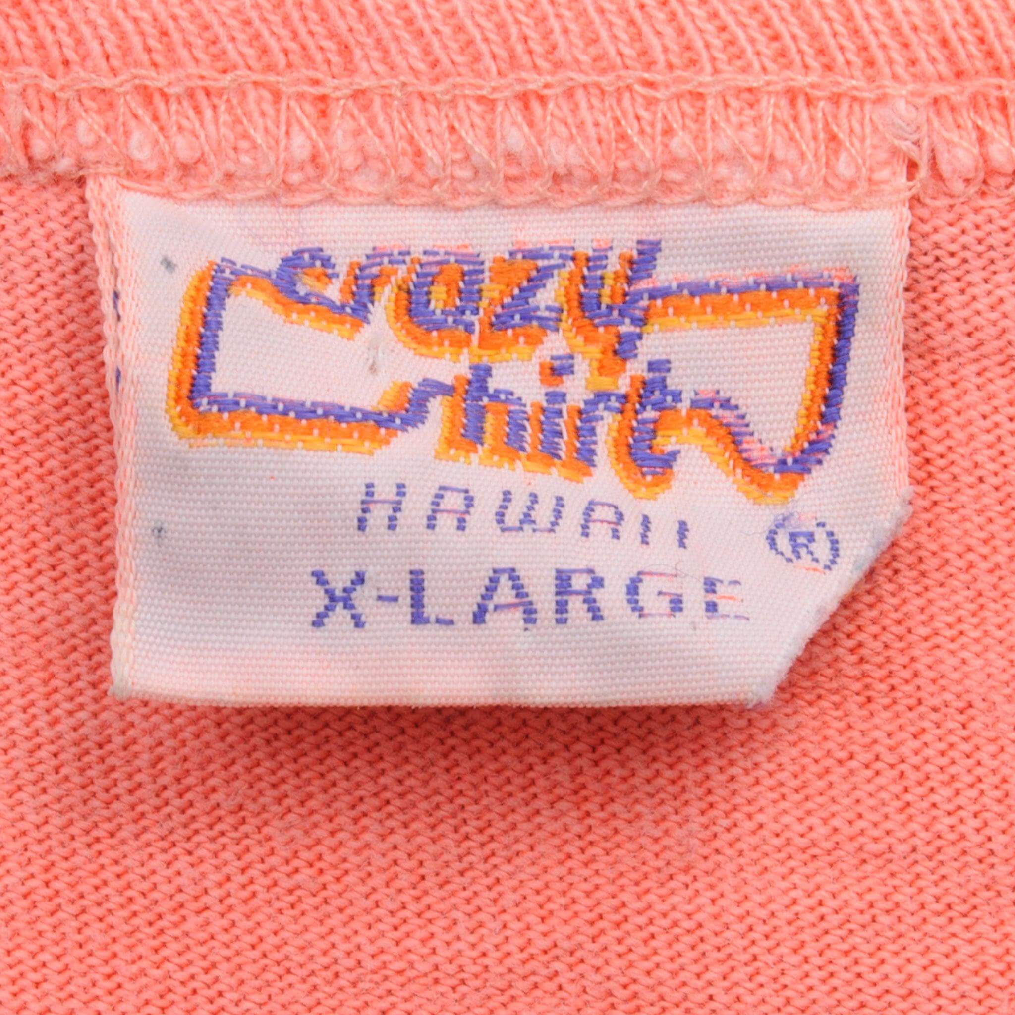 Vintage Crazy Shirt The Endless Summer Surf Henley T-Shirt 1980s XL Made in USA - Retro Surf Style for Beach, Music Festivals & Casual Wear