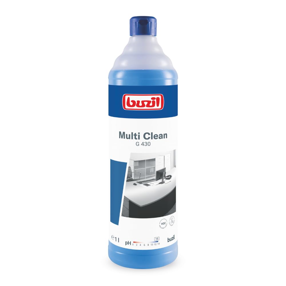 Buzil G430 Multi-Purpose Alkaline Cleaner 1 Liter - Ideal for Kitchen, Bathroom, and Industrial Cleaning