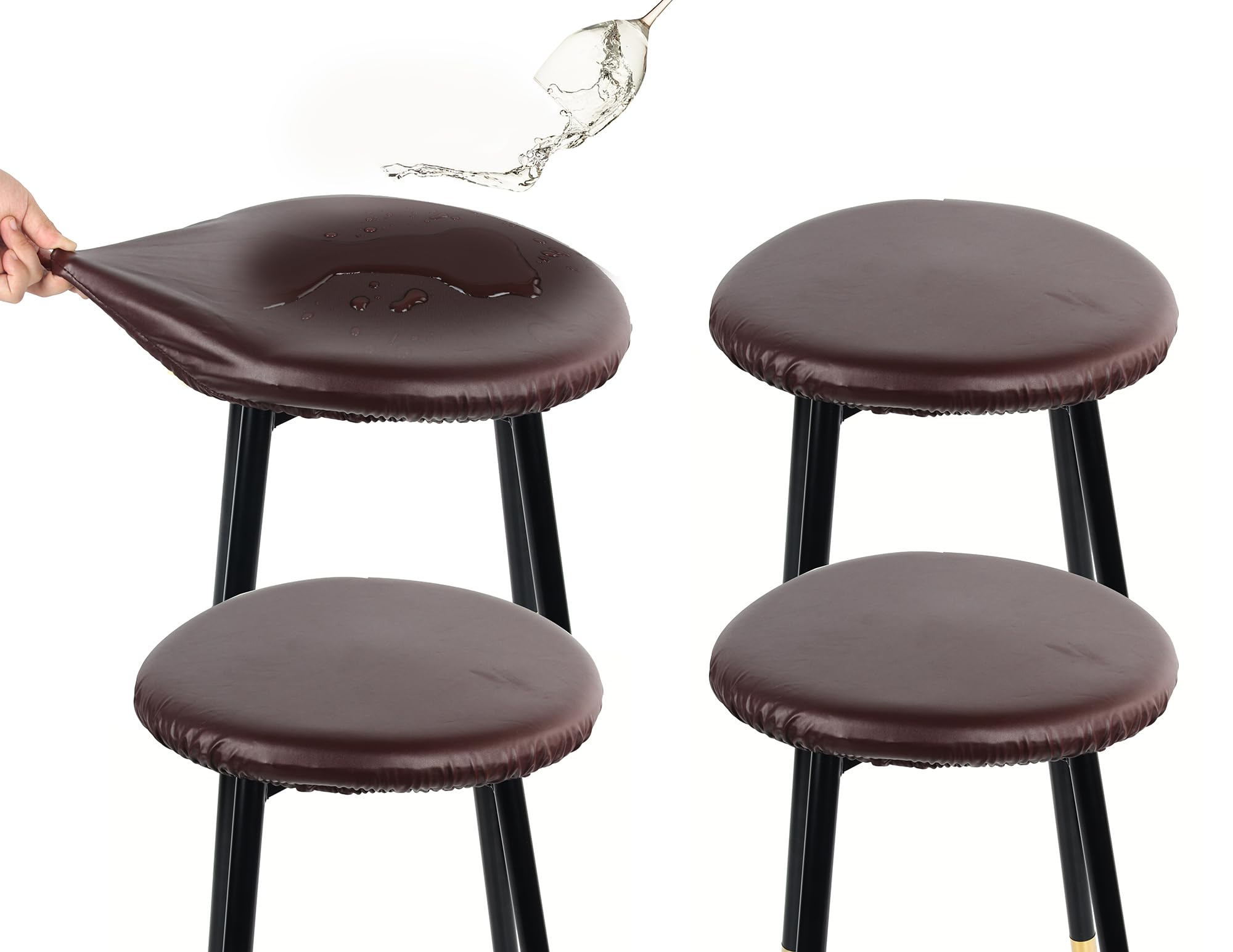 Stretch Waterproof Round Bar Stool Covers 15