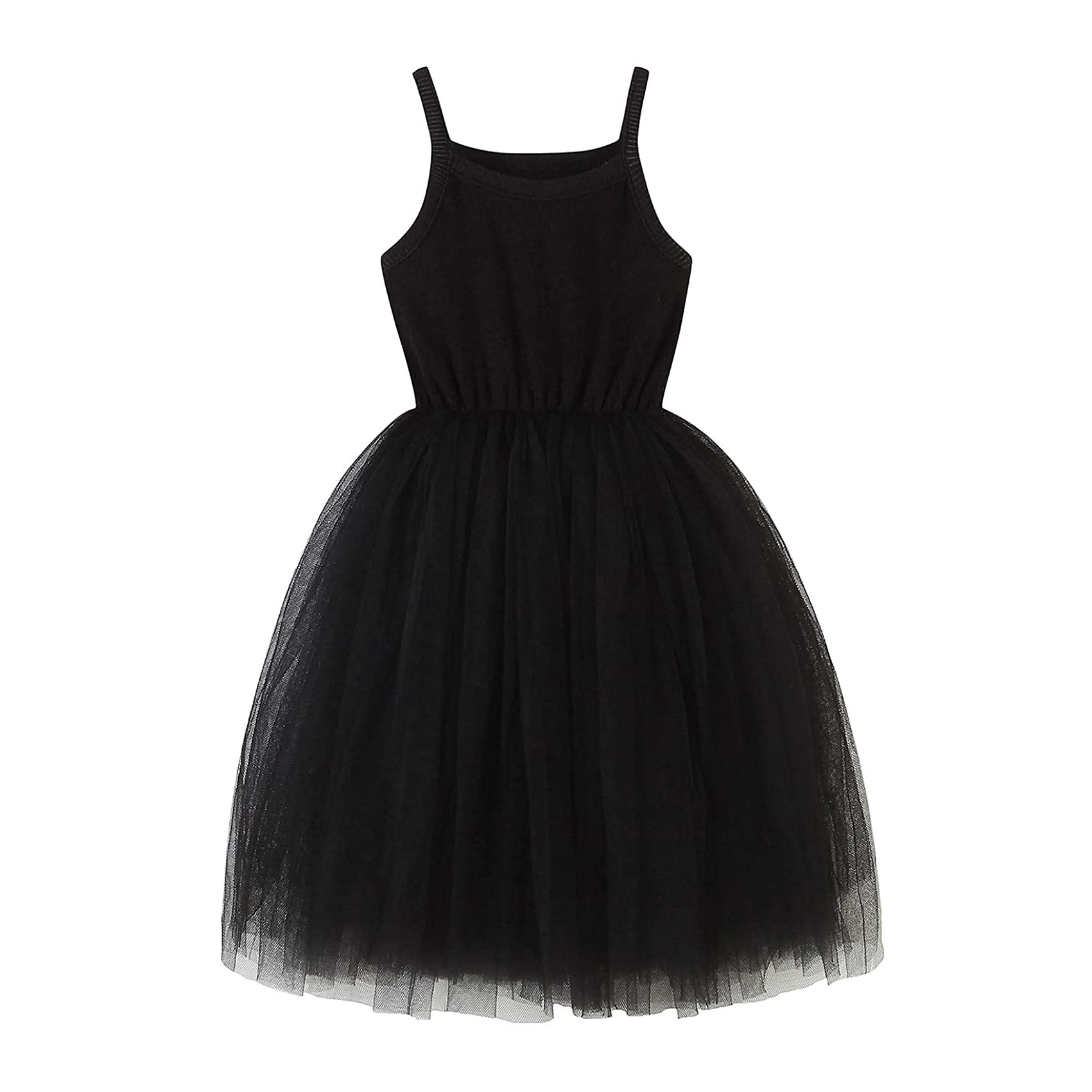 DCUTERQ Baby Girls Tutu Dress - Sleeveless Toddler Princess Tulle Sundress with Spaghetti Straps for Birthday Party & Special Occasions