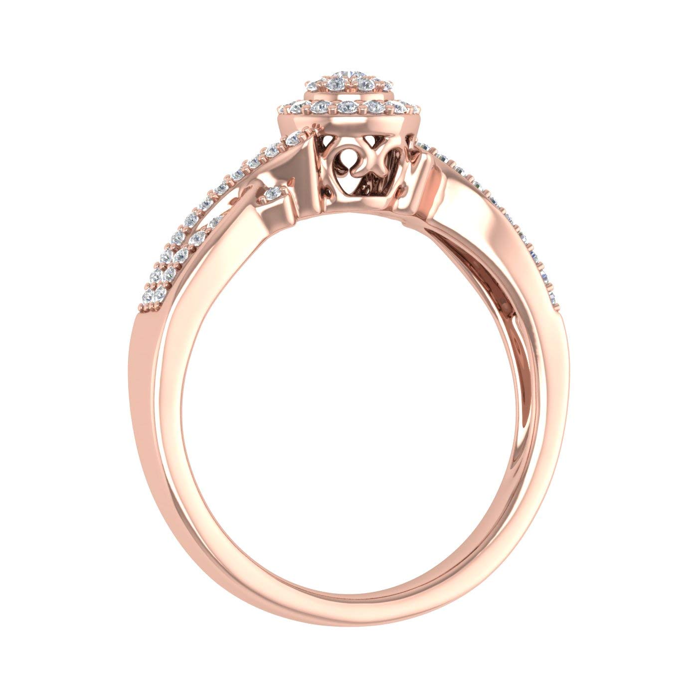 1/4 Carat Round Diamond Engagement Ring for Women - 10K Gold Solitaire Wedding Band - Perfect for Proposals, Anniversaries & Special Occasions