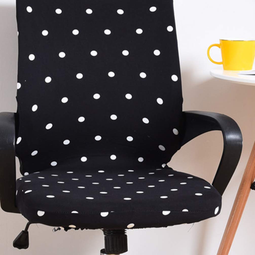 BESPORTBLE Stretchable Office Chair Cover - Dot Pattern Computer Desk Chair Slipcover, Washable & Removable Seat Cushion Protector for Swivel & Lift Chairs | Home Office & Gaming Setup Accessory