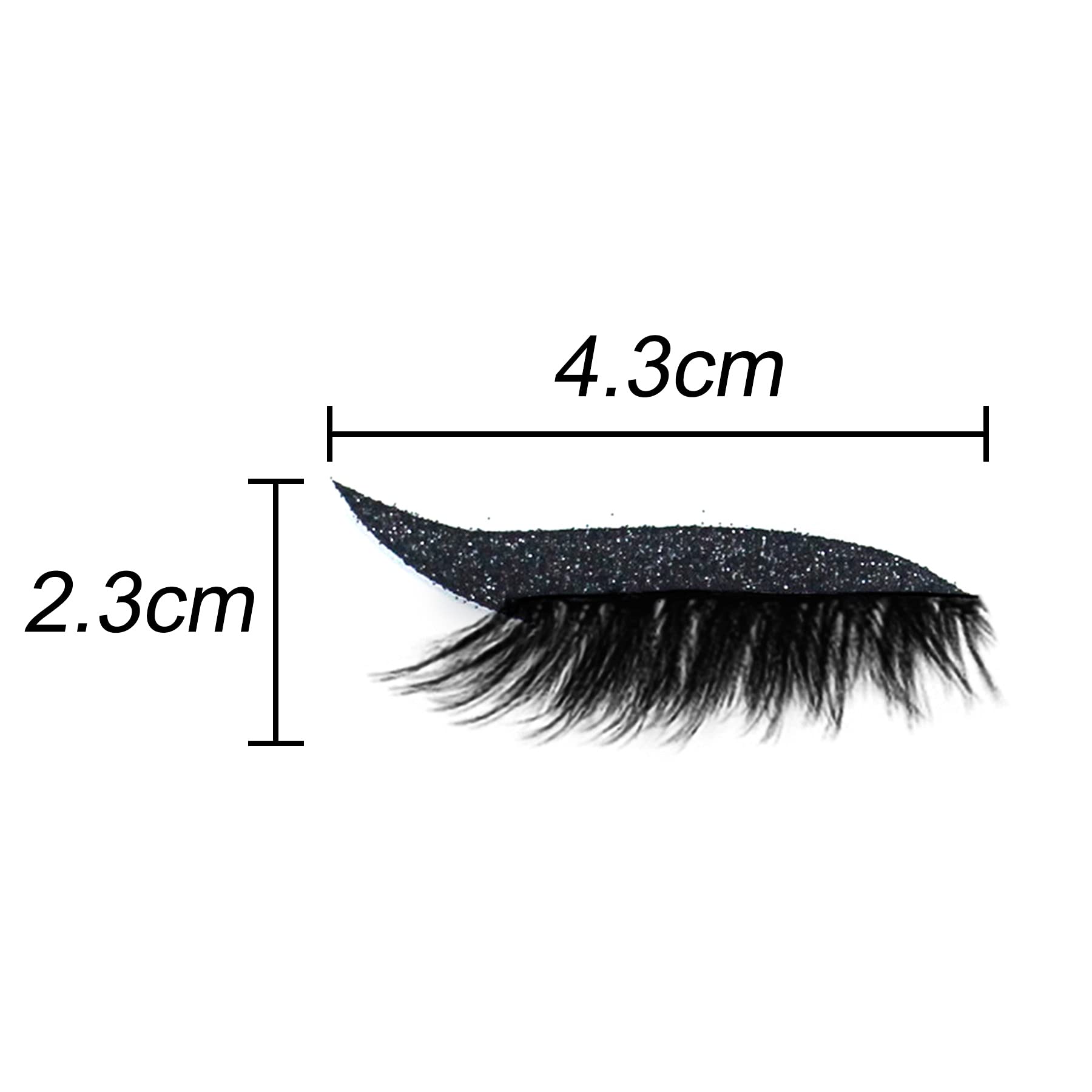 4-Pair Reusable Glitter Eyeliner & Eyelash Stickers - 7 Waterproof Colors, Shiny Makeup Stickers for Women & Girls | Easy to Apply & Remove | Perfect for Parties, Cosplay & Daily Makeup Looks