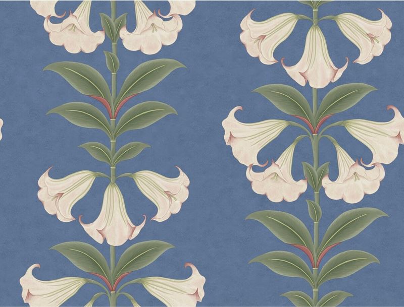 Cole and Son Angels Trumpet Blue Botanical Wallpaper – Premium Floral Wallpaper for Living Room, Bedroom & Dining Room Decor