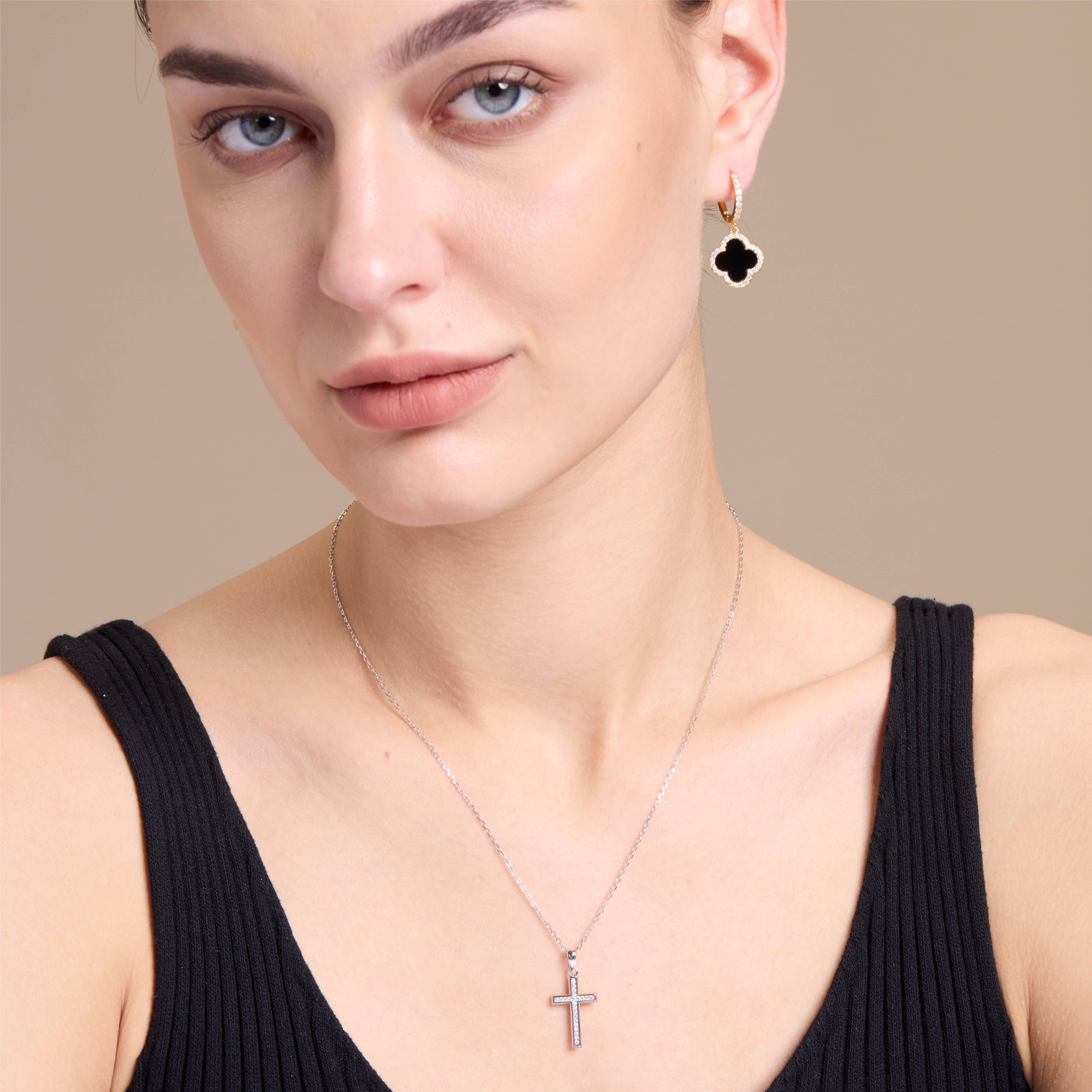 Classic Cross Pendant Necklace - Religious Jewelry for Women & Men - Perfect for Church, Weddings & Everyday Wear