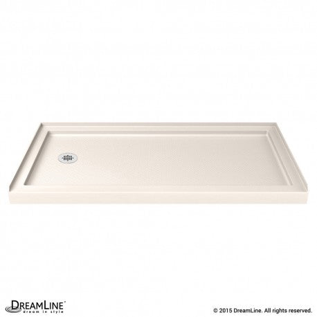 DreamLine SlimLine 30 x 60 x 2-3/4 Inch Left/Right Drain Single Threshold Shower Base - Perfect for Small Bathrooms & Space-Saving Designs
