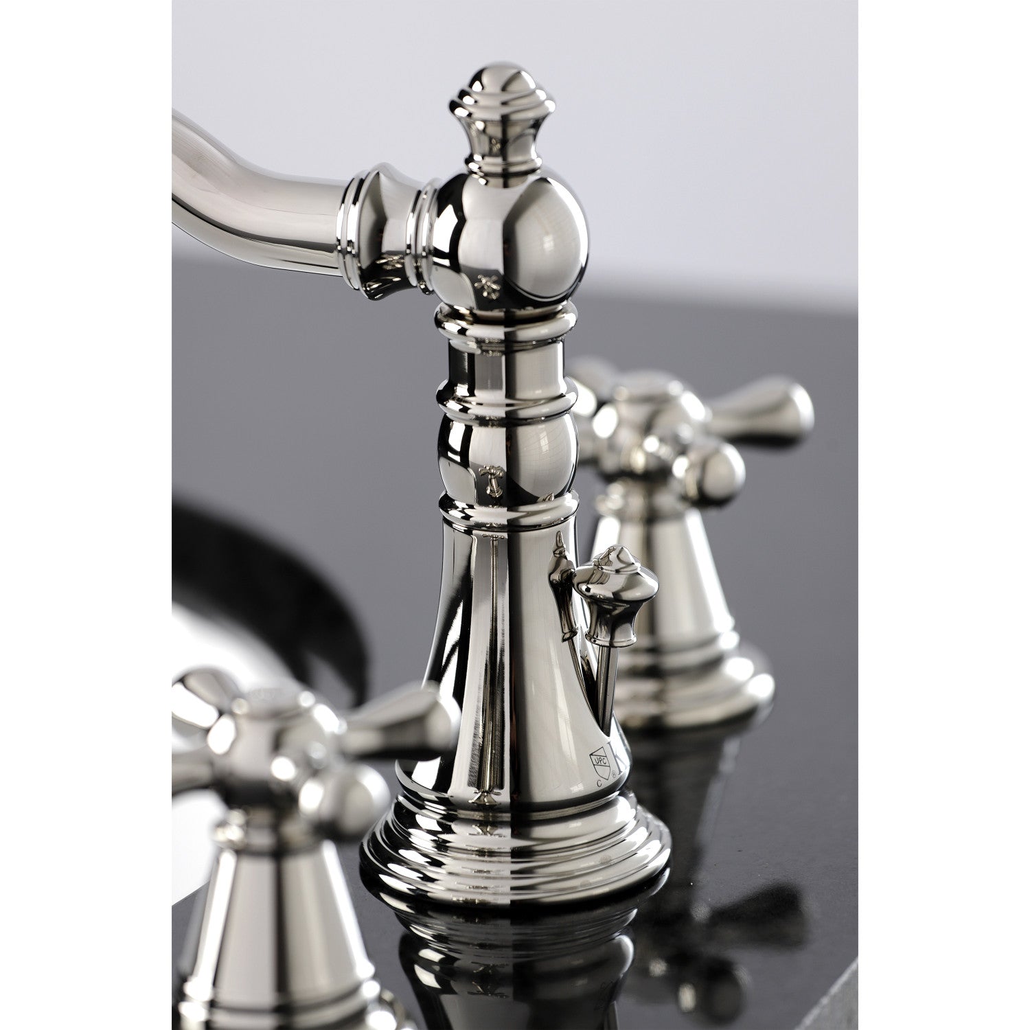 American Classic FSC1979AAX 3-Hole Widespread Bathroom Faucet with Brass Pop-Up Drain - Polished Nickel Finish - Perfect for Modern Vanities & Bathroom Renovations