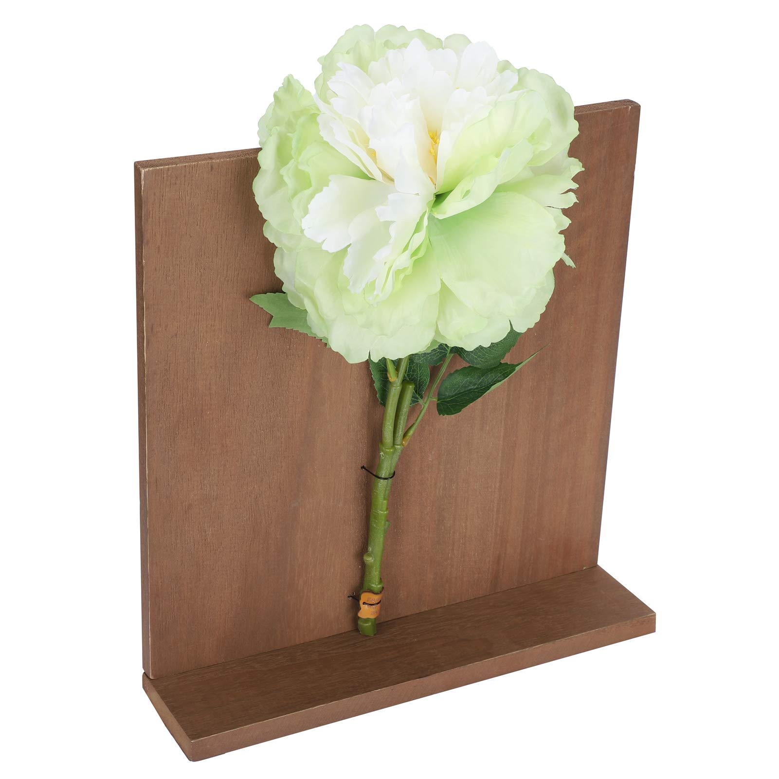 13.4x11.0x2.8in Hanging Flower Wall Decor - Artificial Floral Wood Board Home Decor for Bedroom, Living Room & Office - Boho Chic Interior Design Accent for Wedding, Spring & Housewarming Gifts