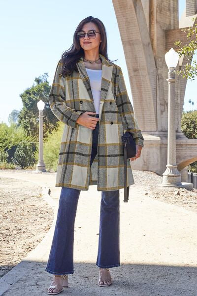 Stylish Plaid Button-Up Lapel Collar Coat for Men & Women | Trendy Fall Winter Jacket | Perfect for Office, Dating & Outdoor Activities