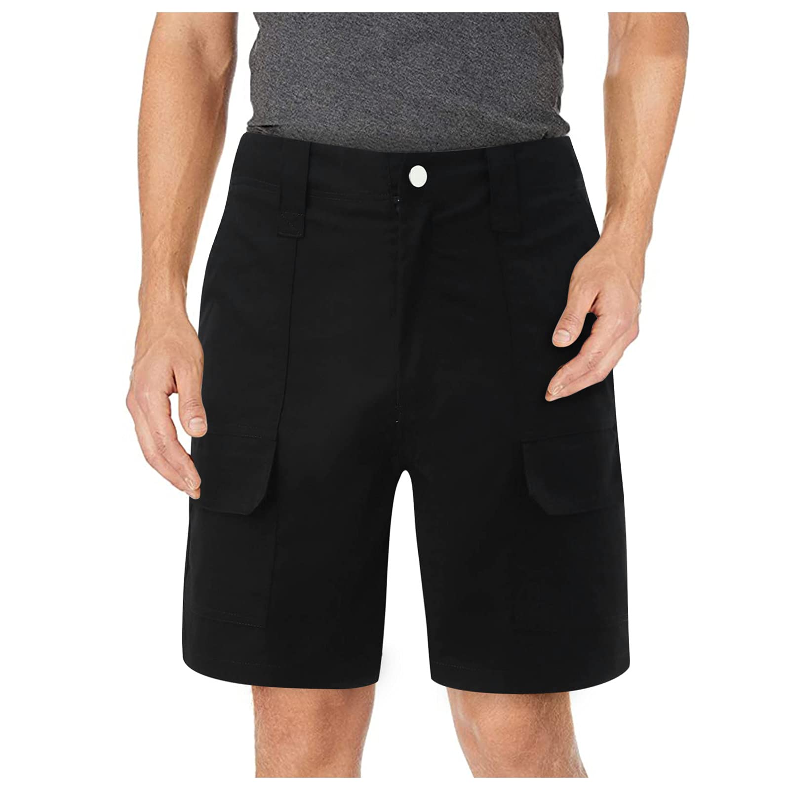Men's Quick Dry Stretch Cargo Shorts with Multi-Pockets & Button Zipper - Comfortable Outdoor Sports Shorts for Hiking, Gym, Running and Casual Wear