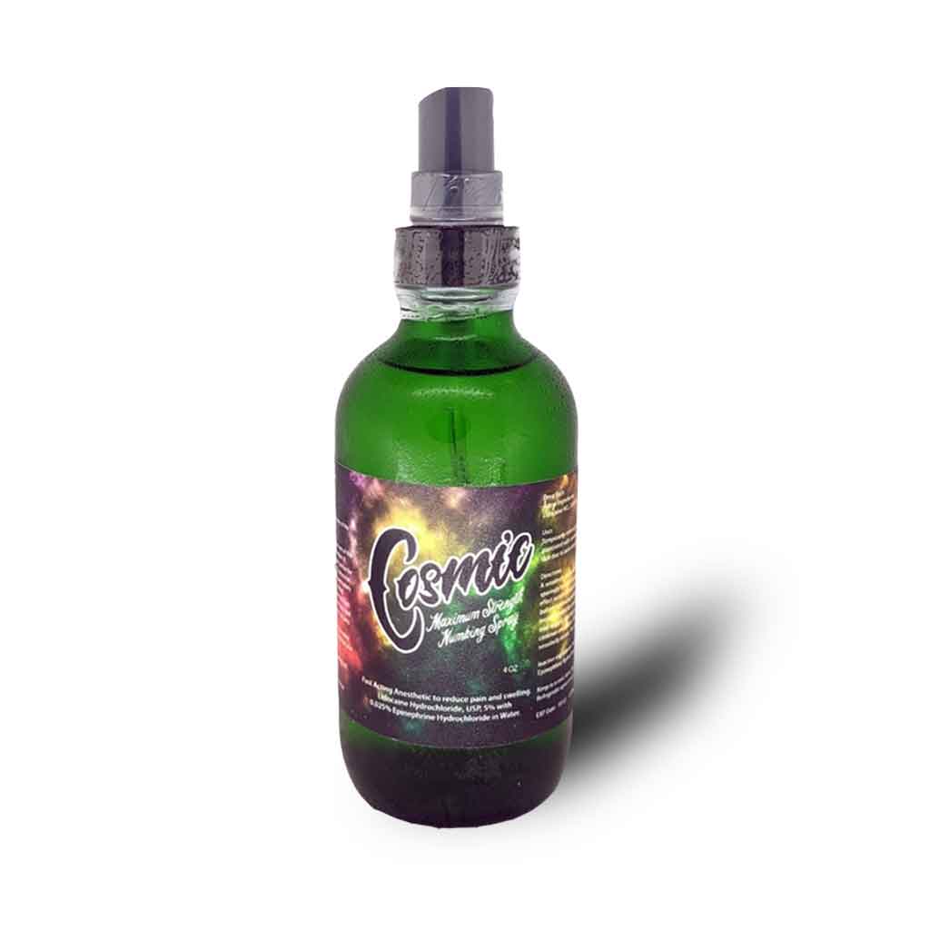 Cosmic Maximum Strength Numbing Spray - Fast Pain Relief for Tattoos, Waxing & Piercings | Topical Anesthetic for Skin Procedures | Soothing Numbing Solution for Hair Removal & Medical Treatments