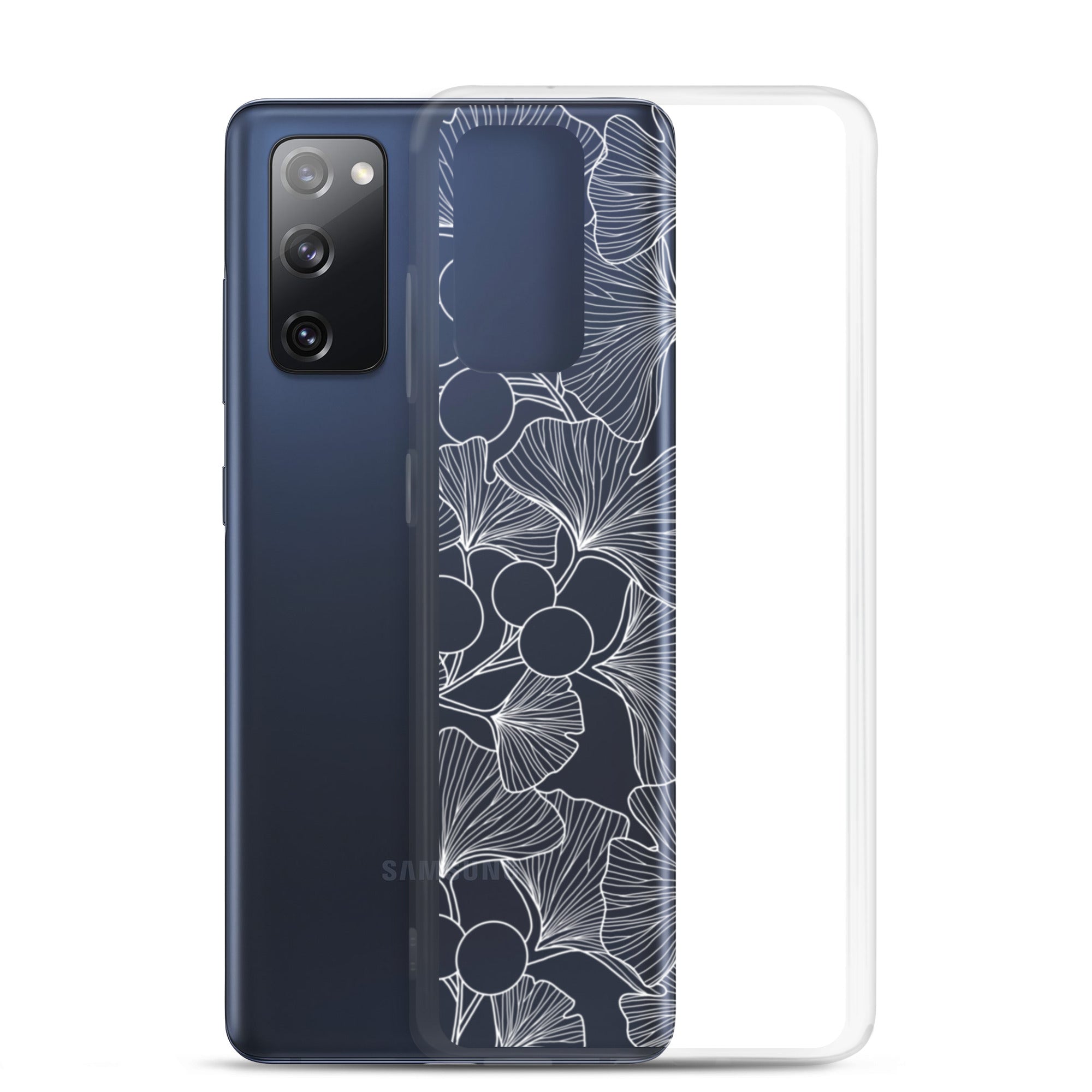 Premium Gingko Clear Case for Samsung Galaxy - Slim Protective Phone Cover for Everyday Use, Travel & Work